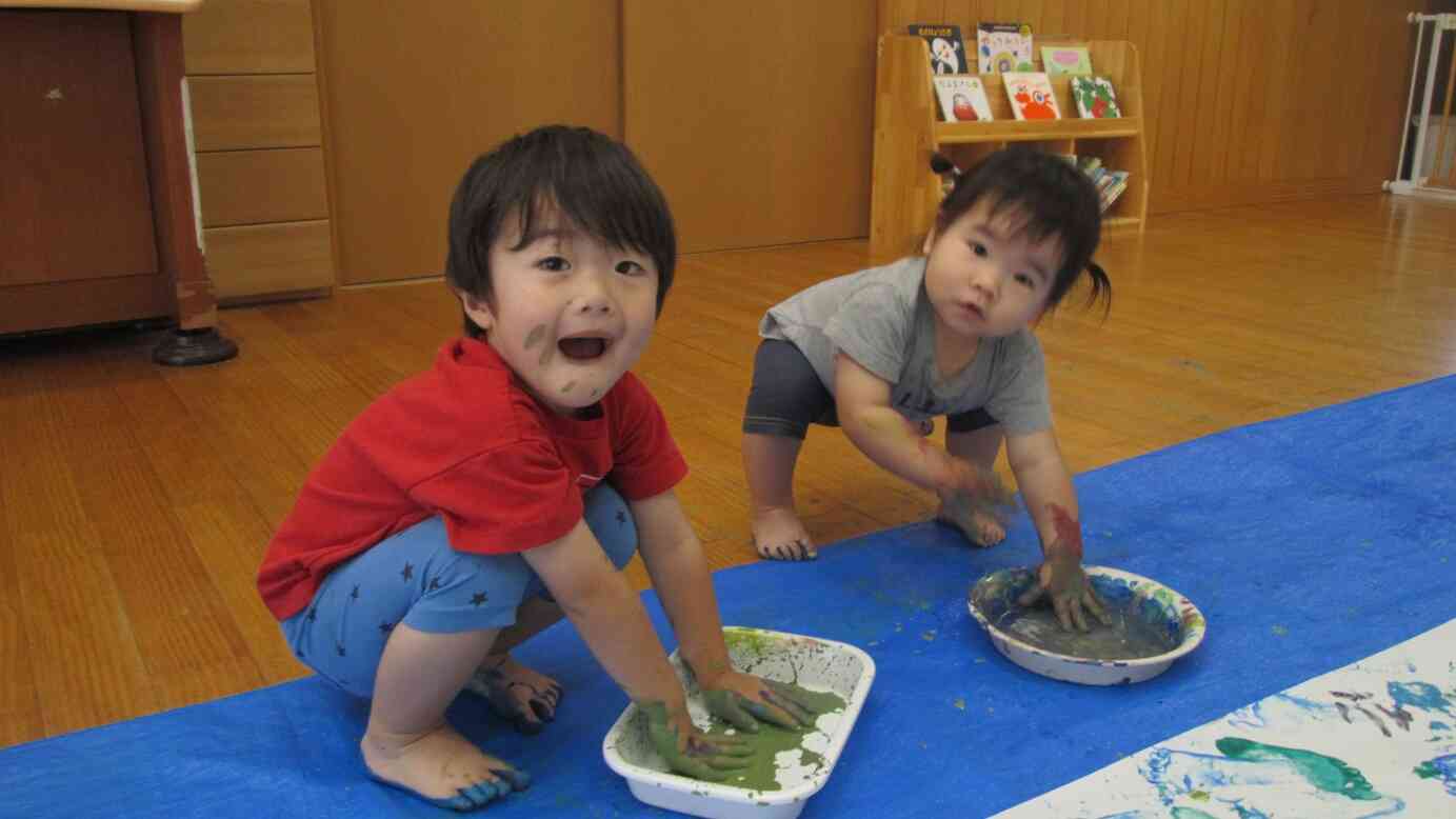 あら、お顔にもついちゃったね。