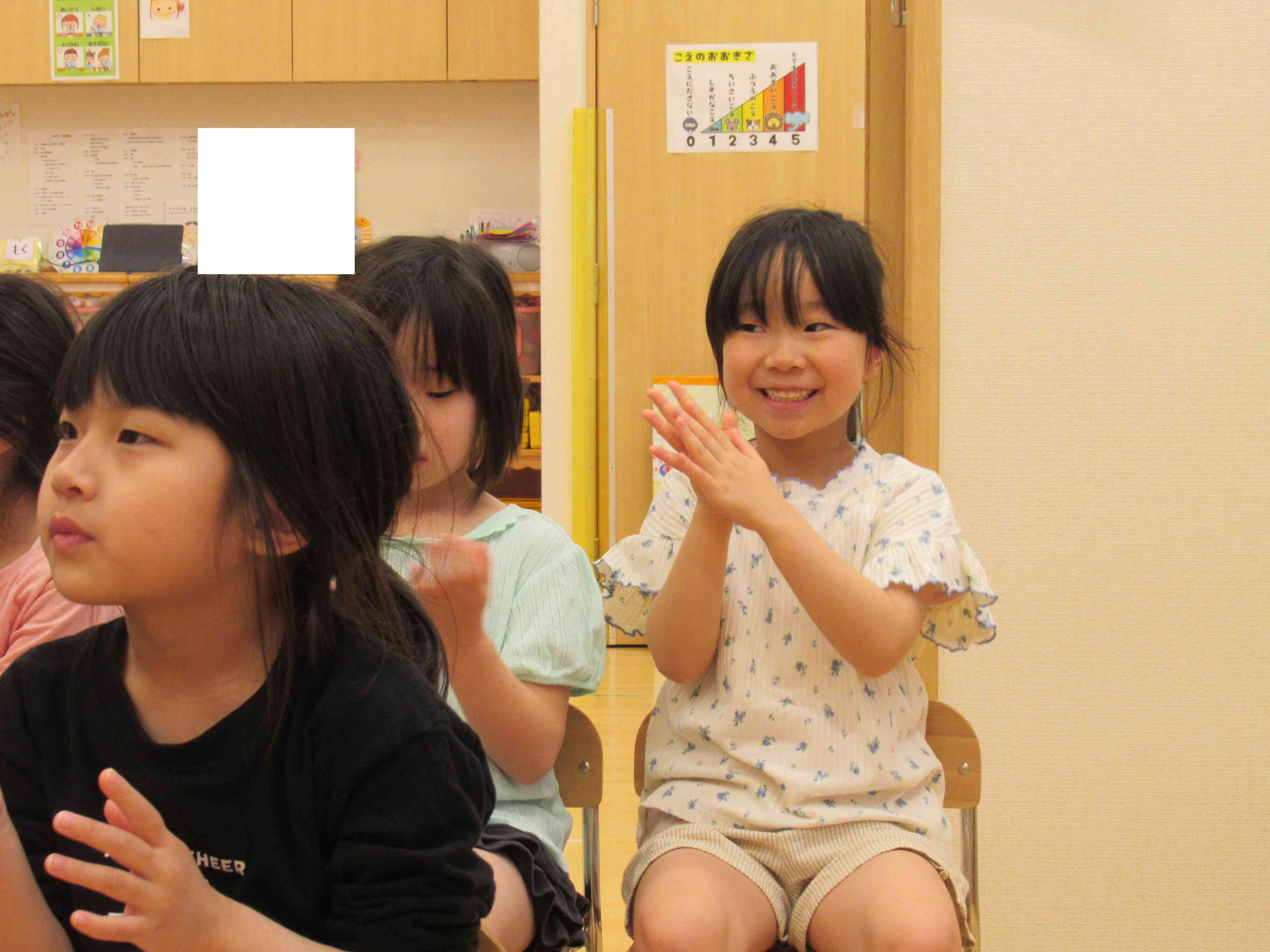 手を洗う前に練習をしました～！