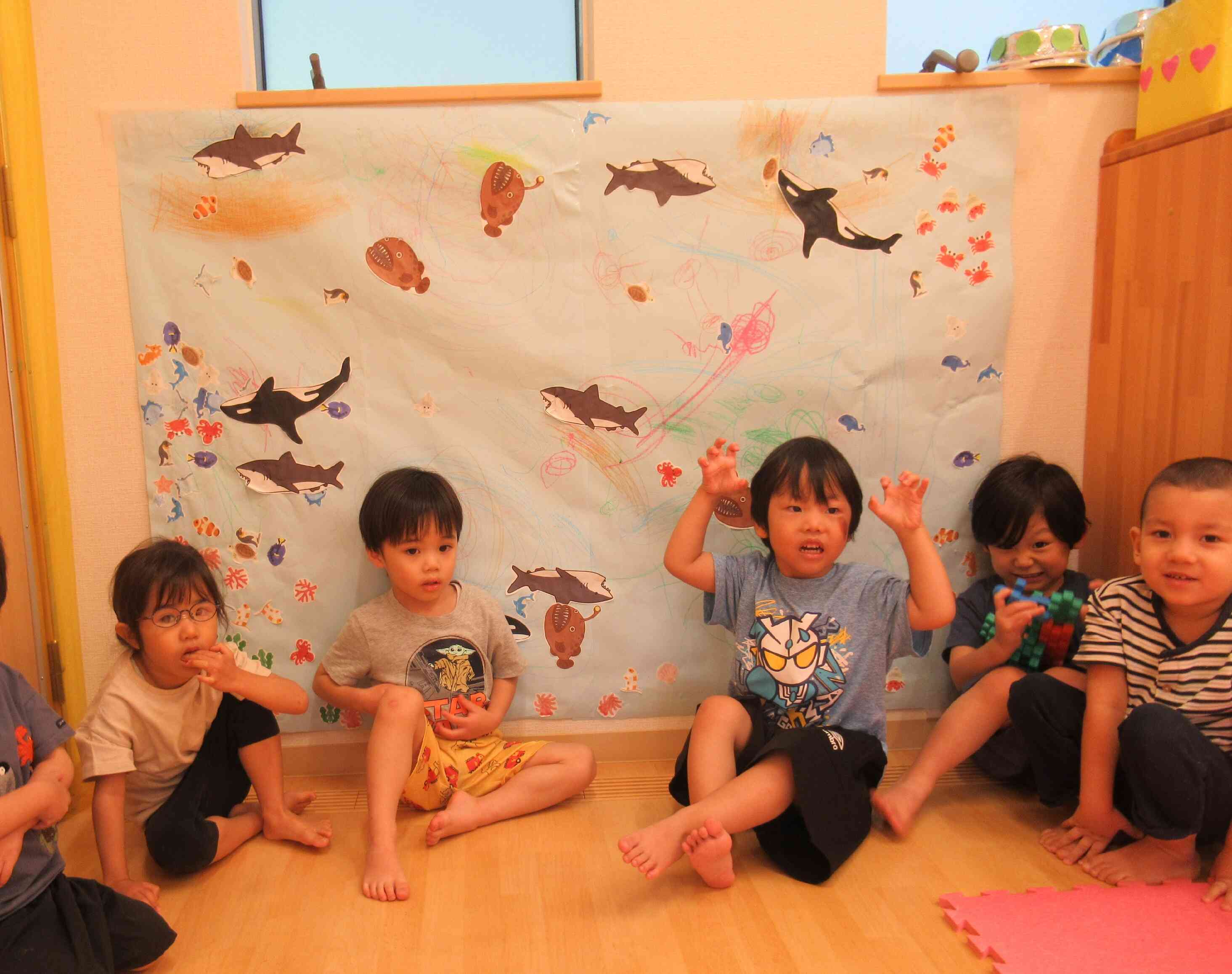 海を作ろう！(りす組：3歳児）