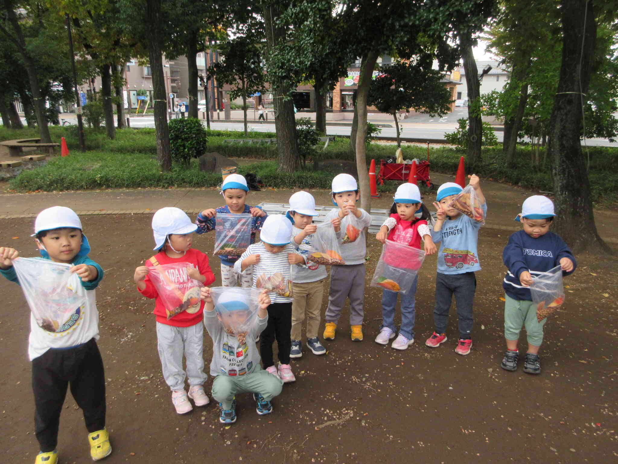 どんぐりいっぱい拾ったよ！！