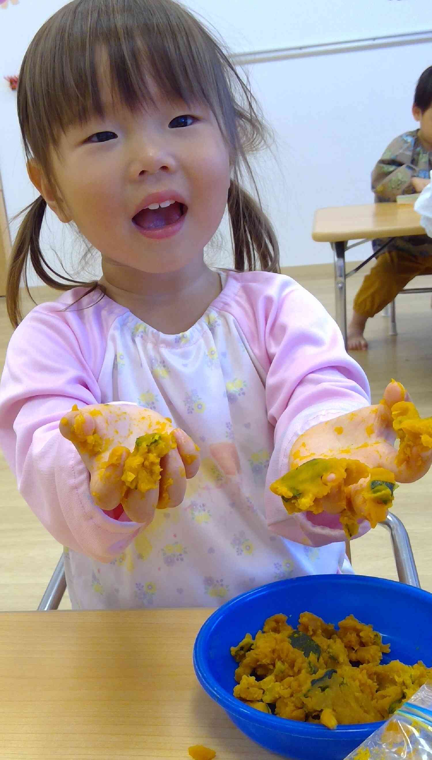 かぼちゃって柔らかいね