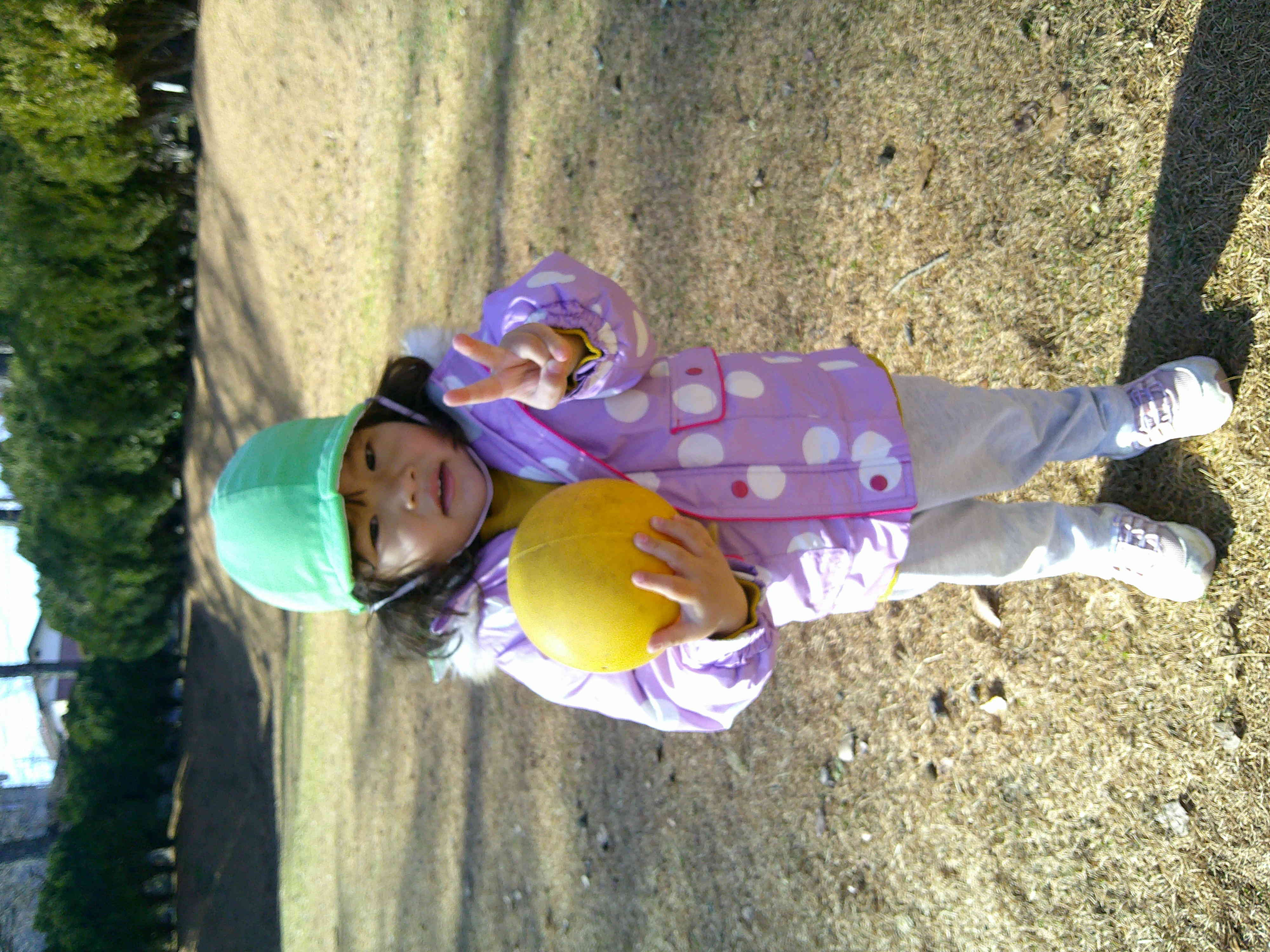 「はい、ピース！」