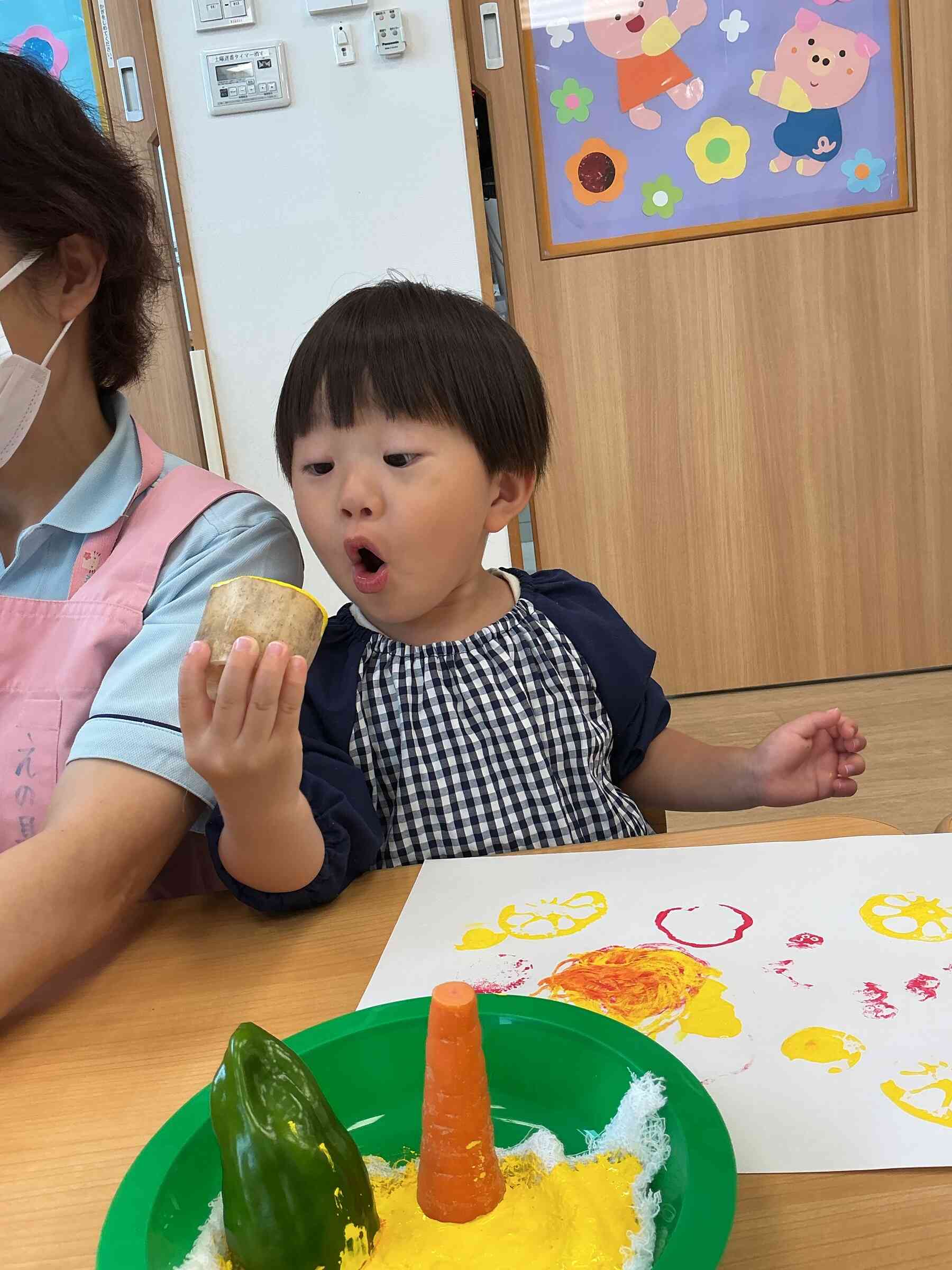 野菜スタンプをしよう！