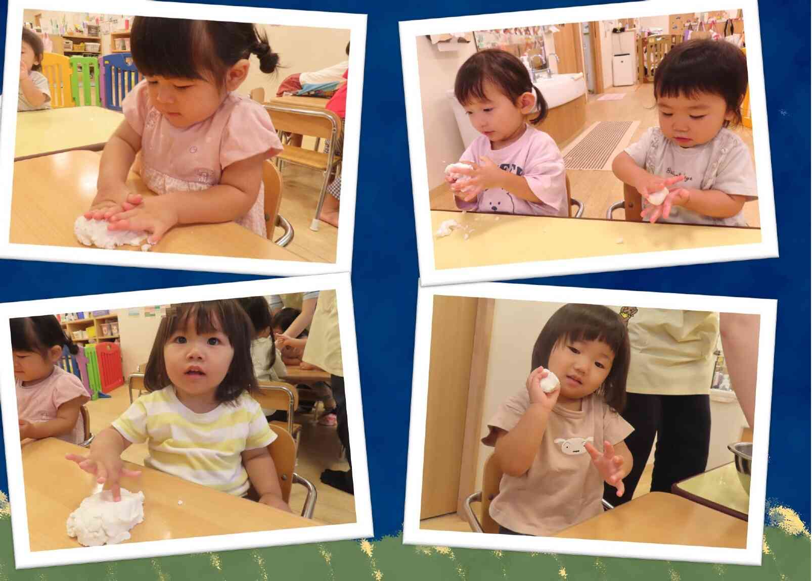 食育活動（お月見団子作り：あひる組、うさぎ組）