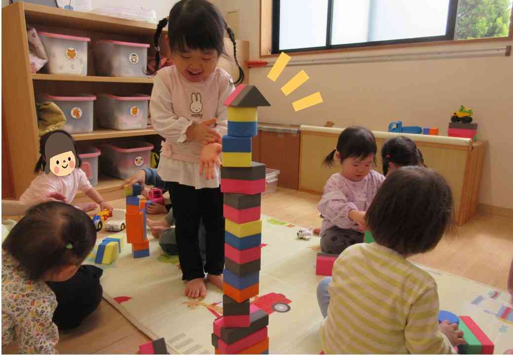 高～く積み上げる事が出来たね♡