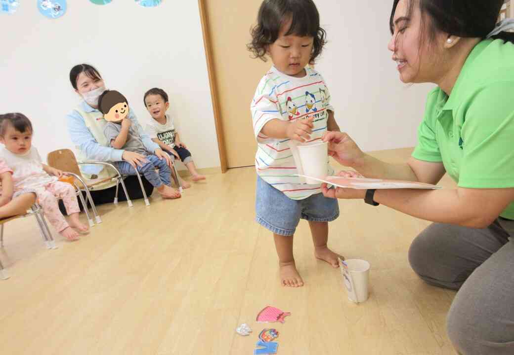 1歳児さんも積極的にゲームに参加してくれます！