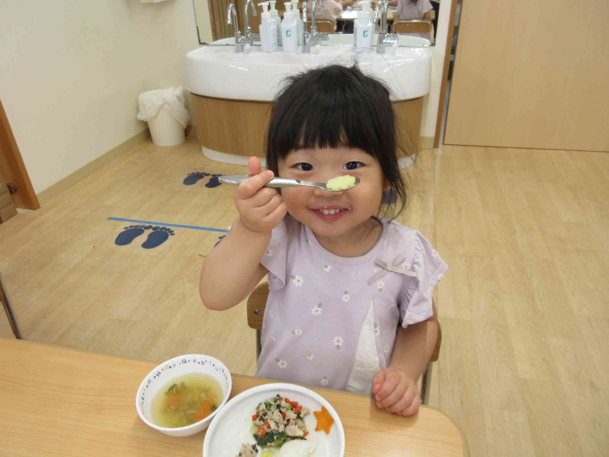 楽しみにしていた給食♪