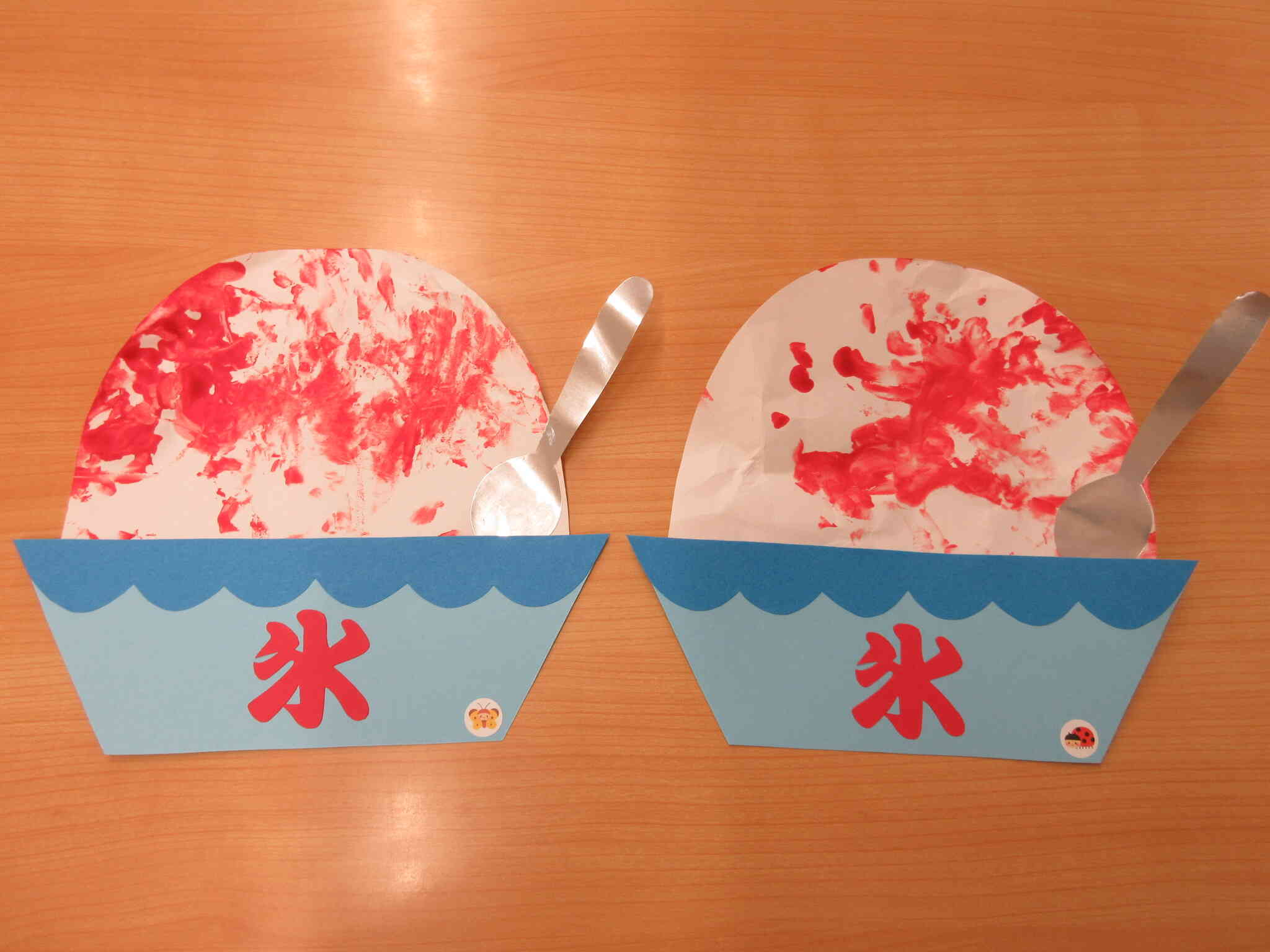 冷たくて、あま～いかき氷が完成♪