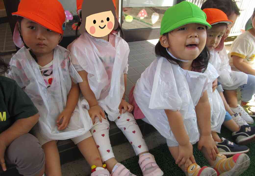 ビニール袋を着てみよう!