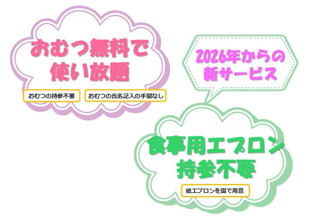 ★おむつの無償提供の継続に加え、+紙エプロンを無償提供