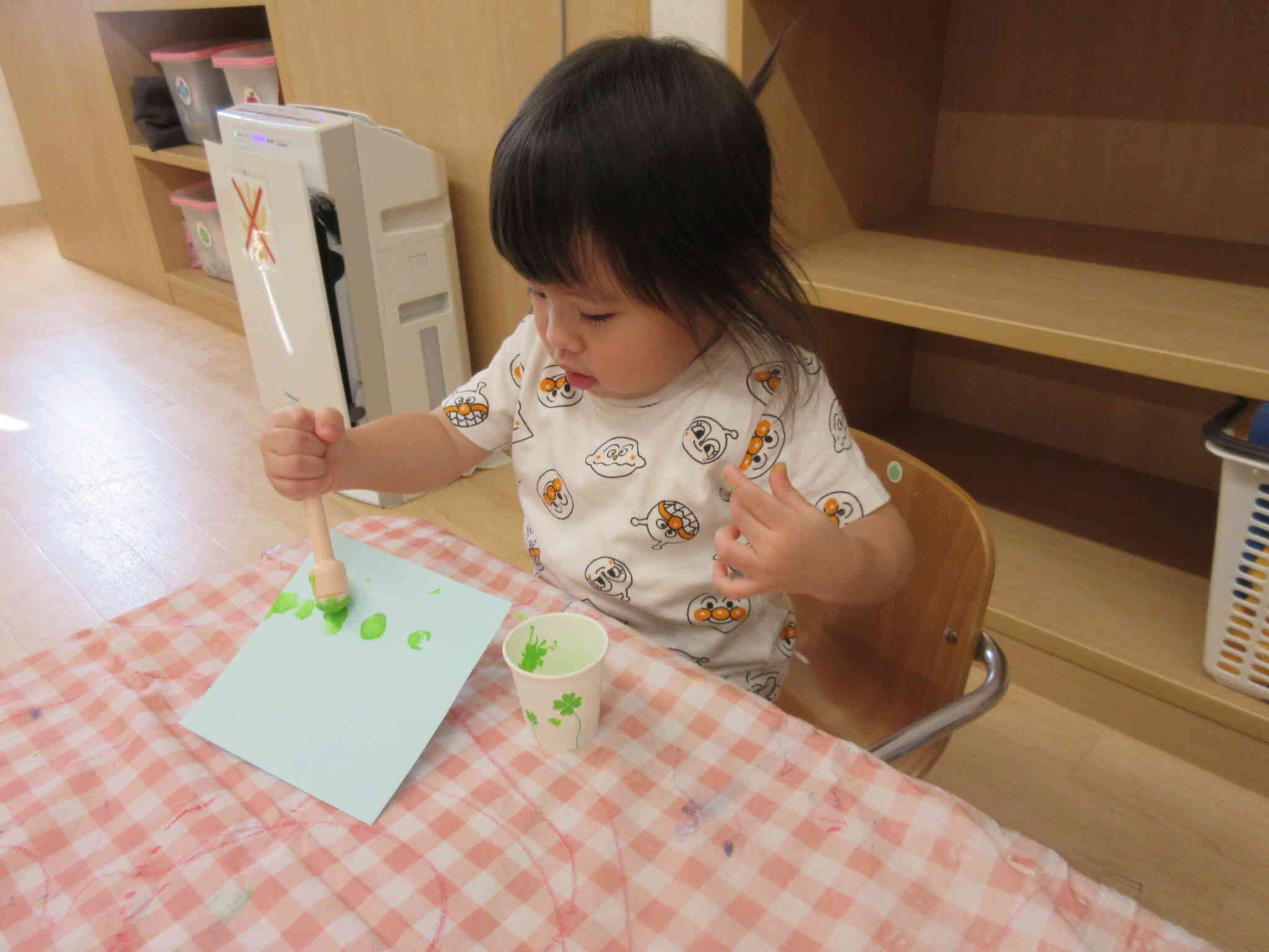 次はスタンプをしました！