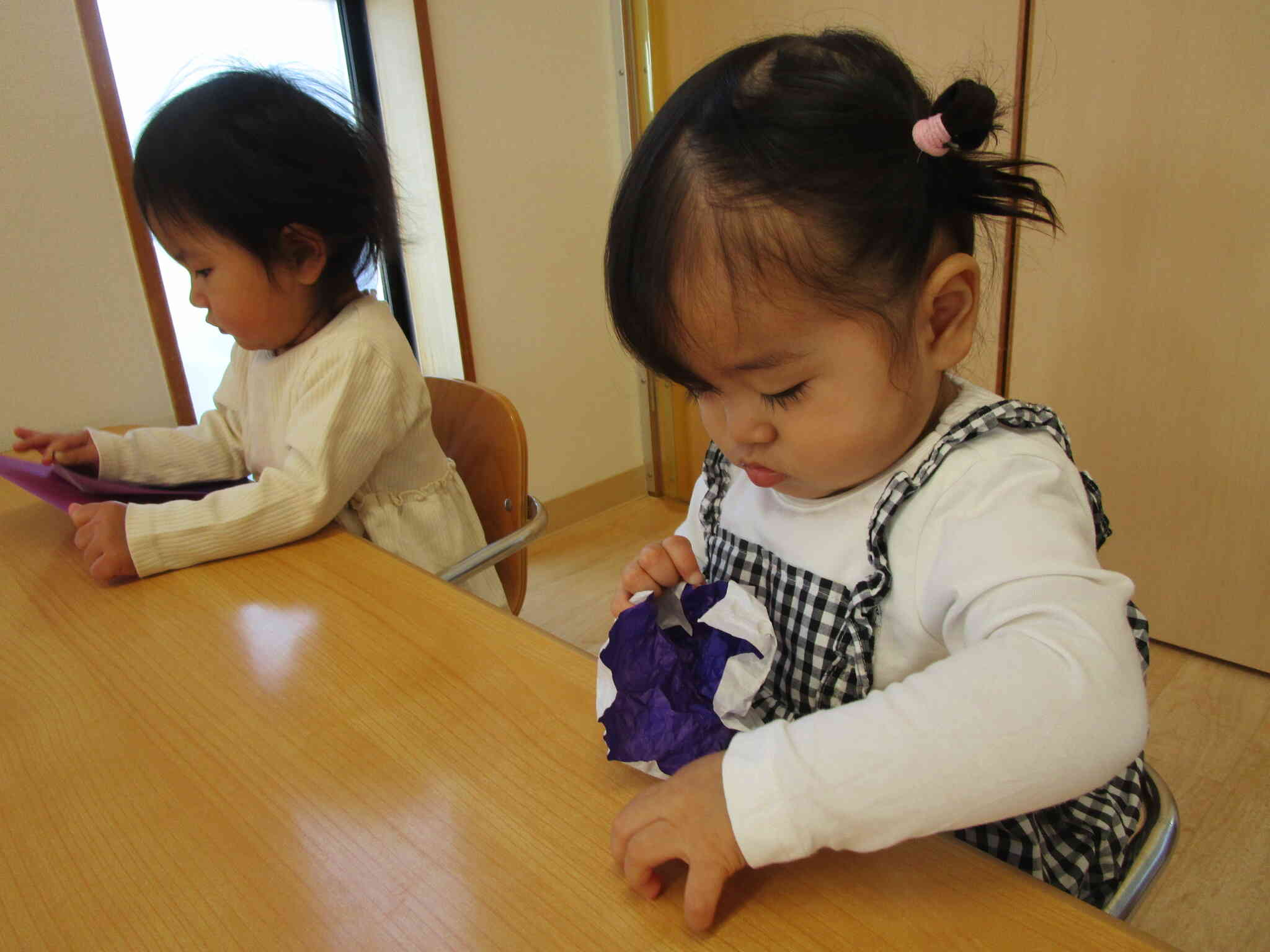 かさかさって音がするね