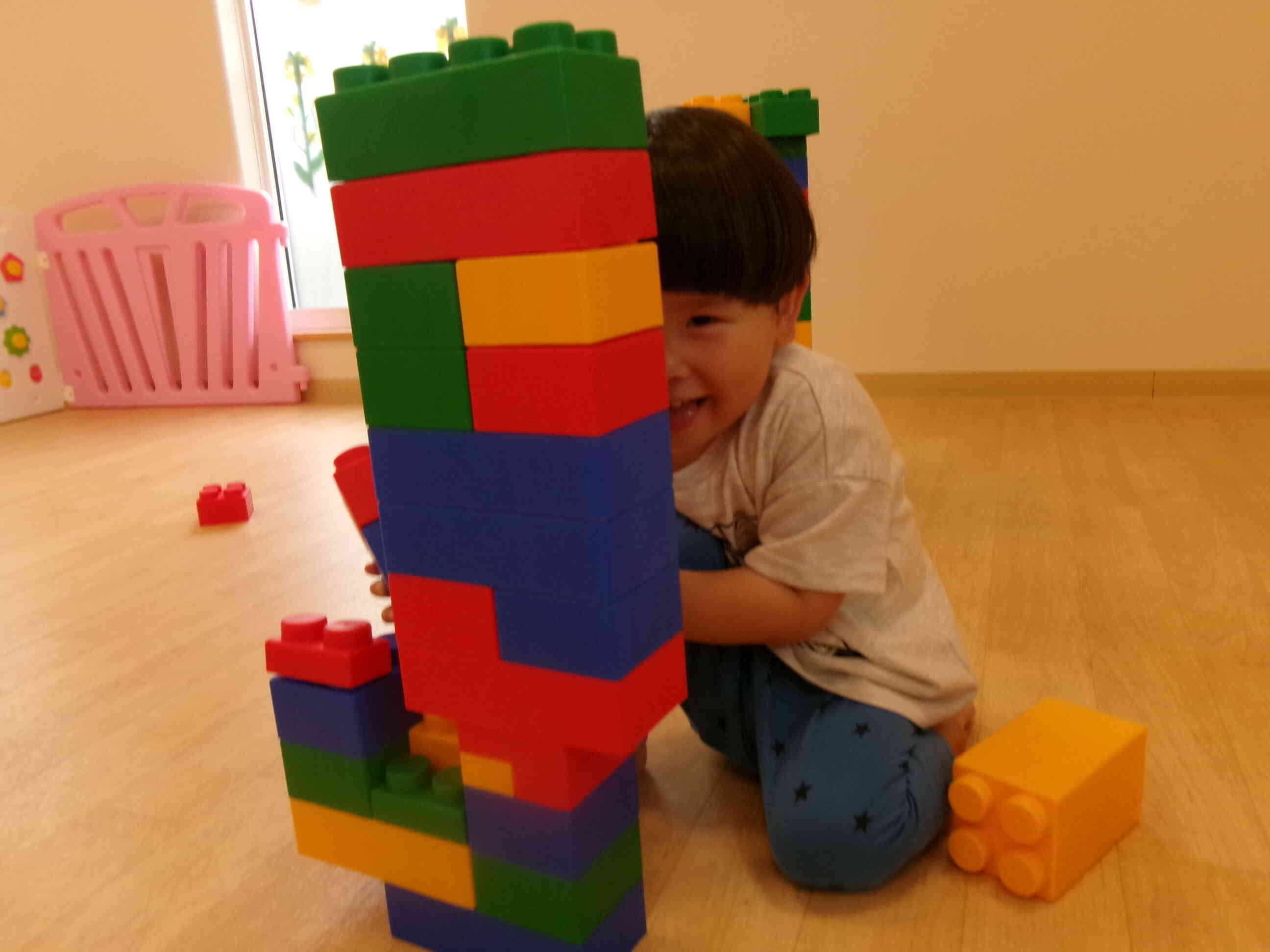 大きなブロックを使って