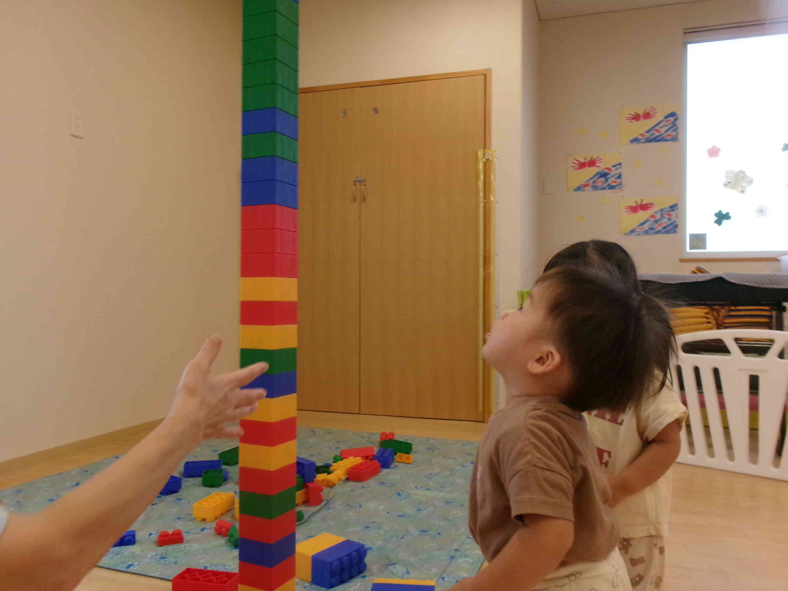 大きなブロックを使って