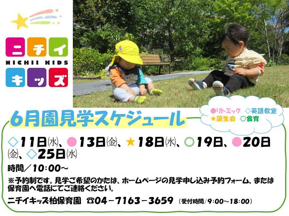 6月園見学スケジュール
