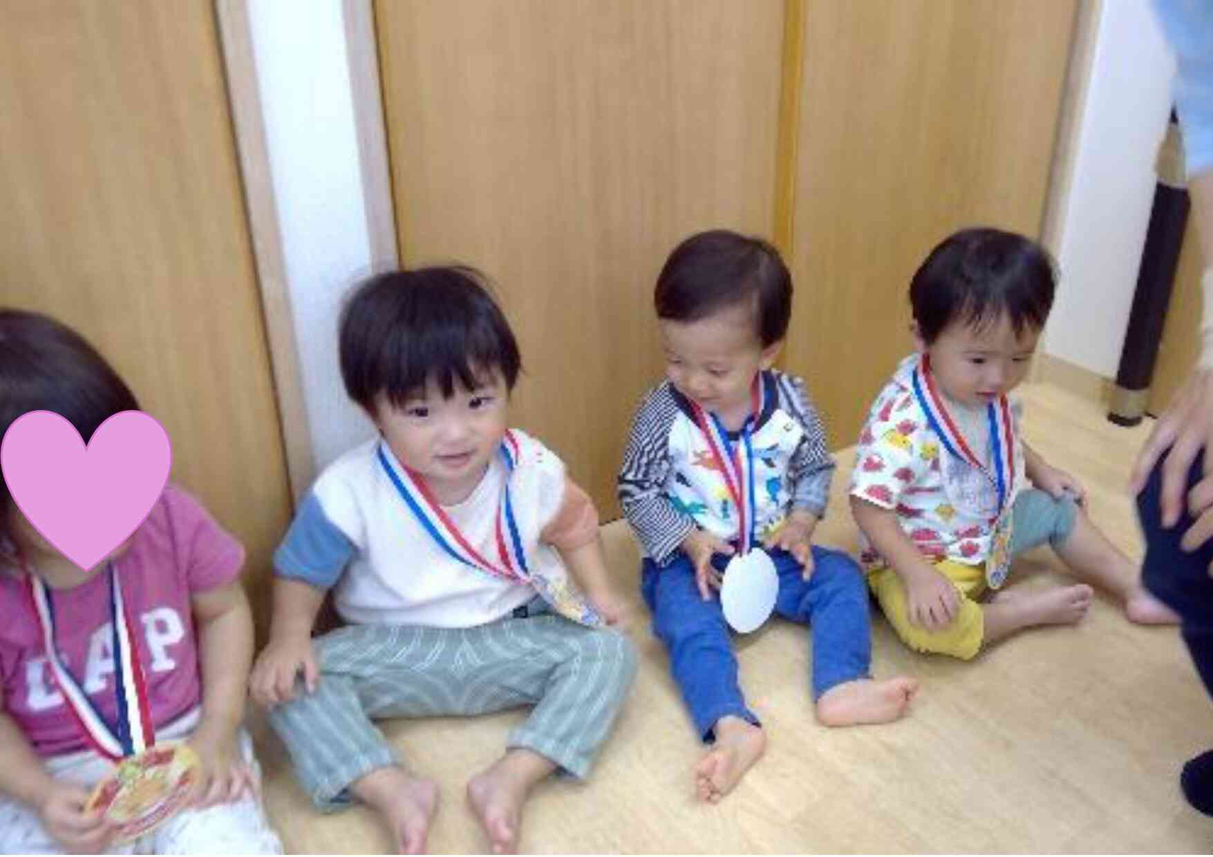 最後に園長せんせいからメダルのプレゼント☆