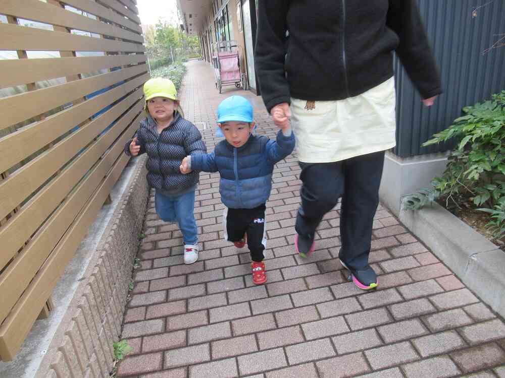 お散歩に行ったよ！