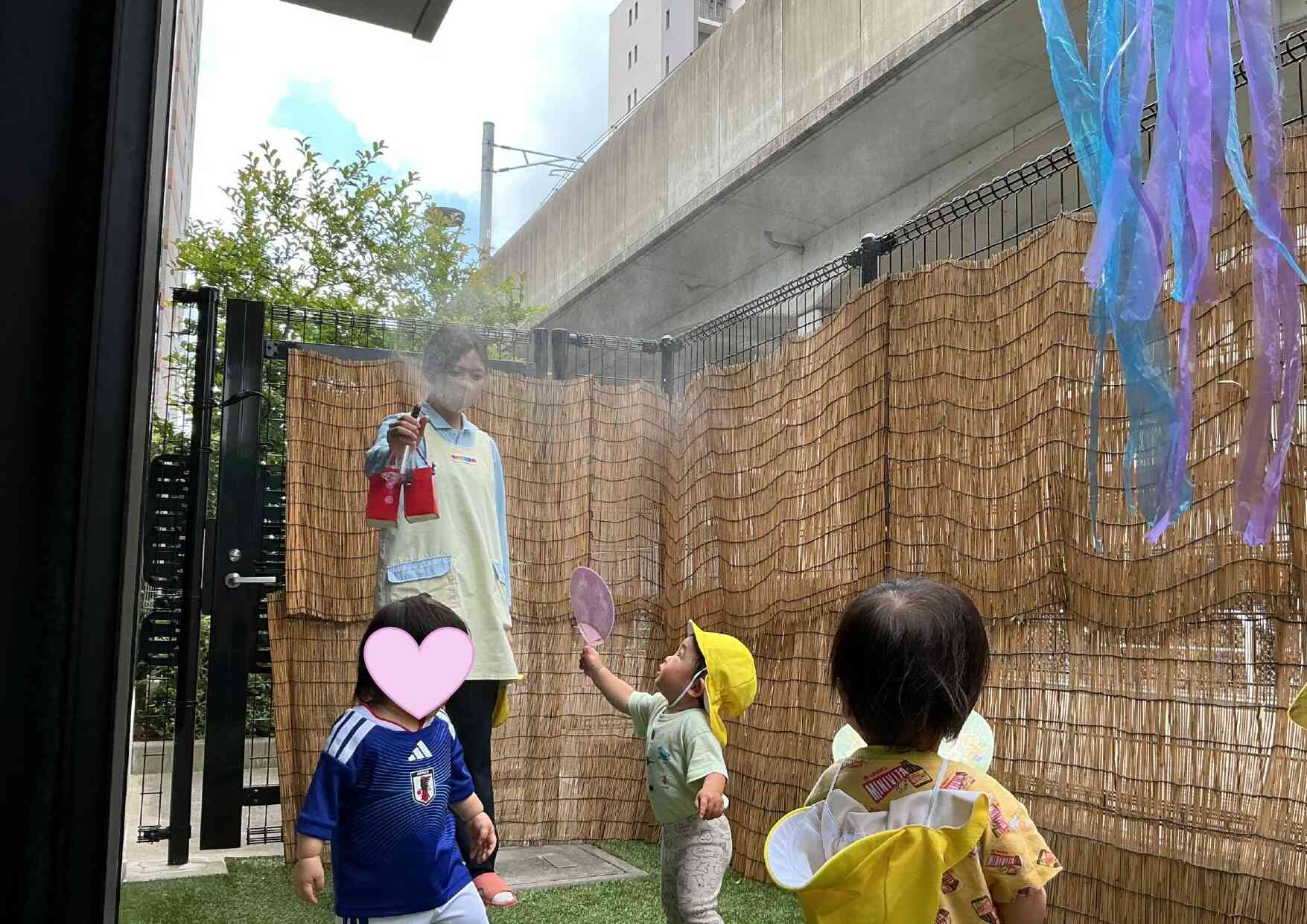 テラスで遊びました☆