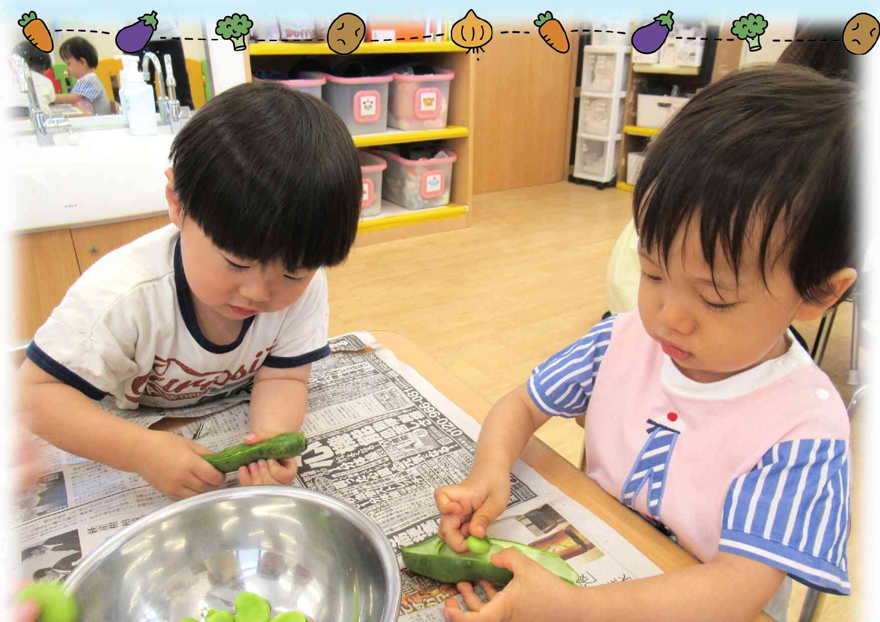 お子様が豊かな人間性を育むための食育を行っています。