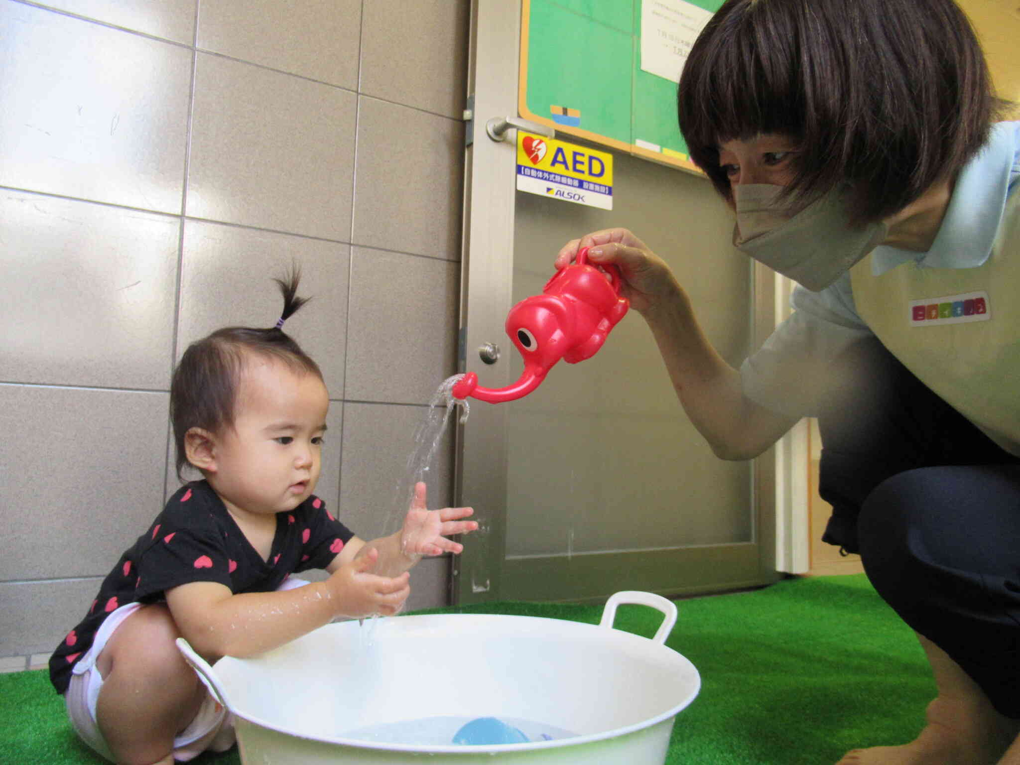 水遊び（あひる組）