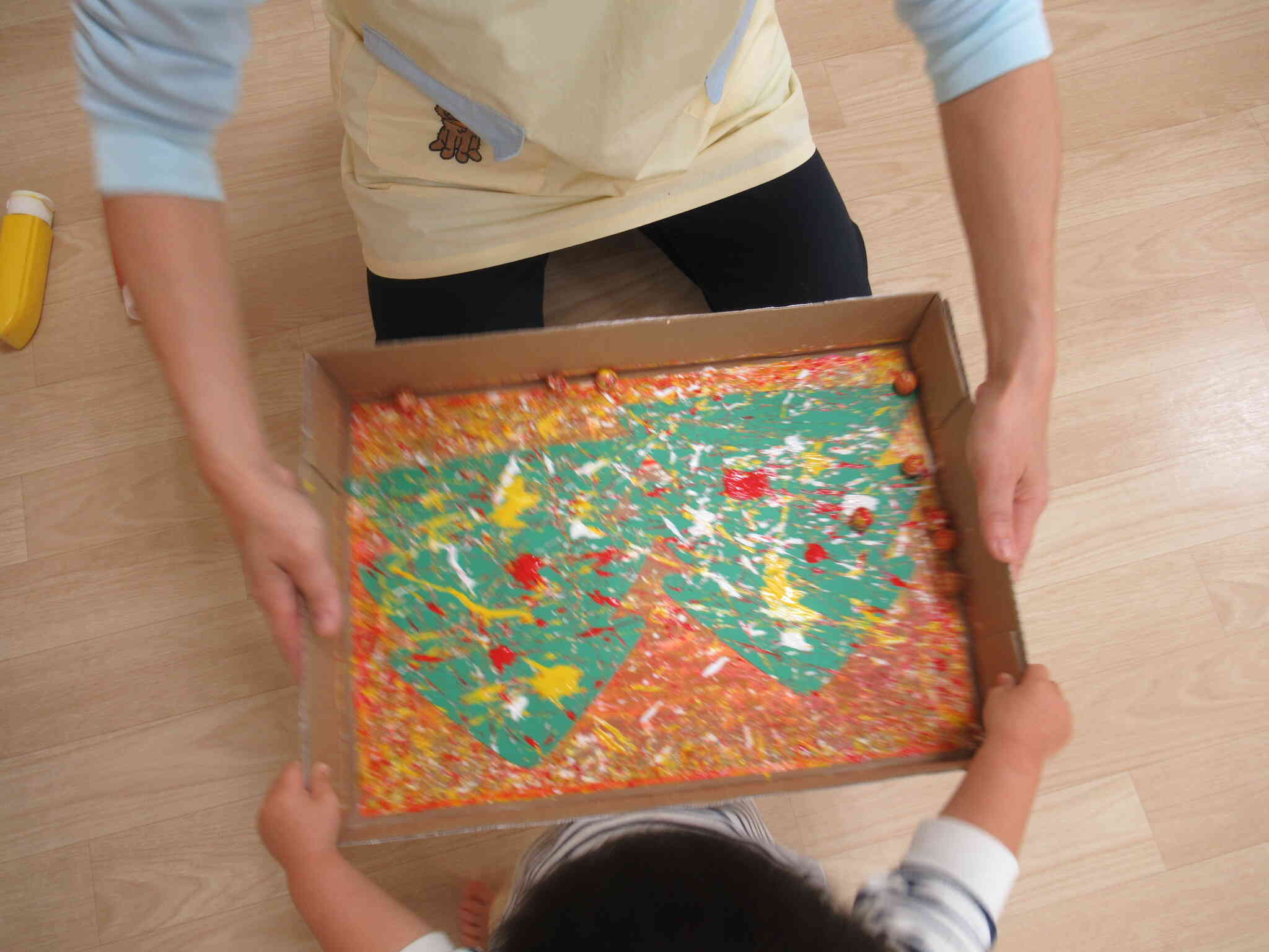 転がし絵をやったよ（あひる組）