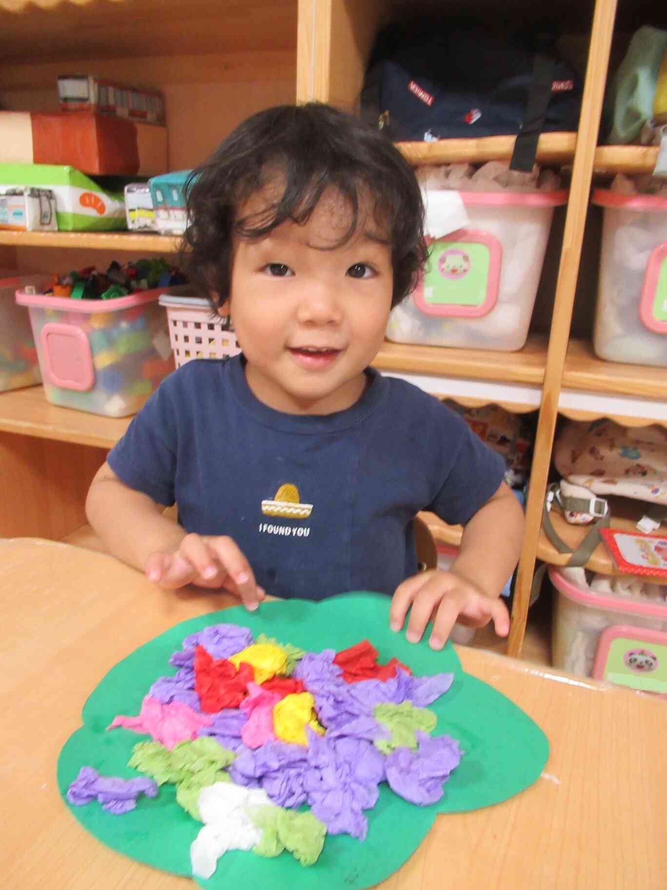 散歩の思い出を表現したよ（製作の様子）