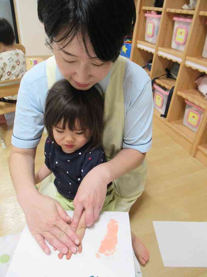 先生と一緒にぺったん