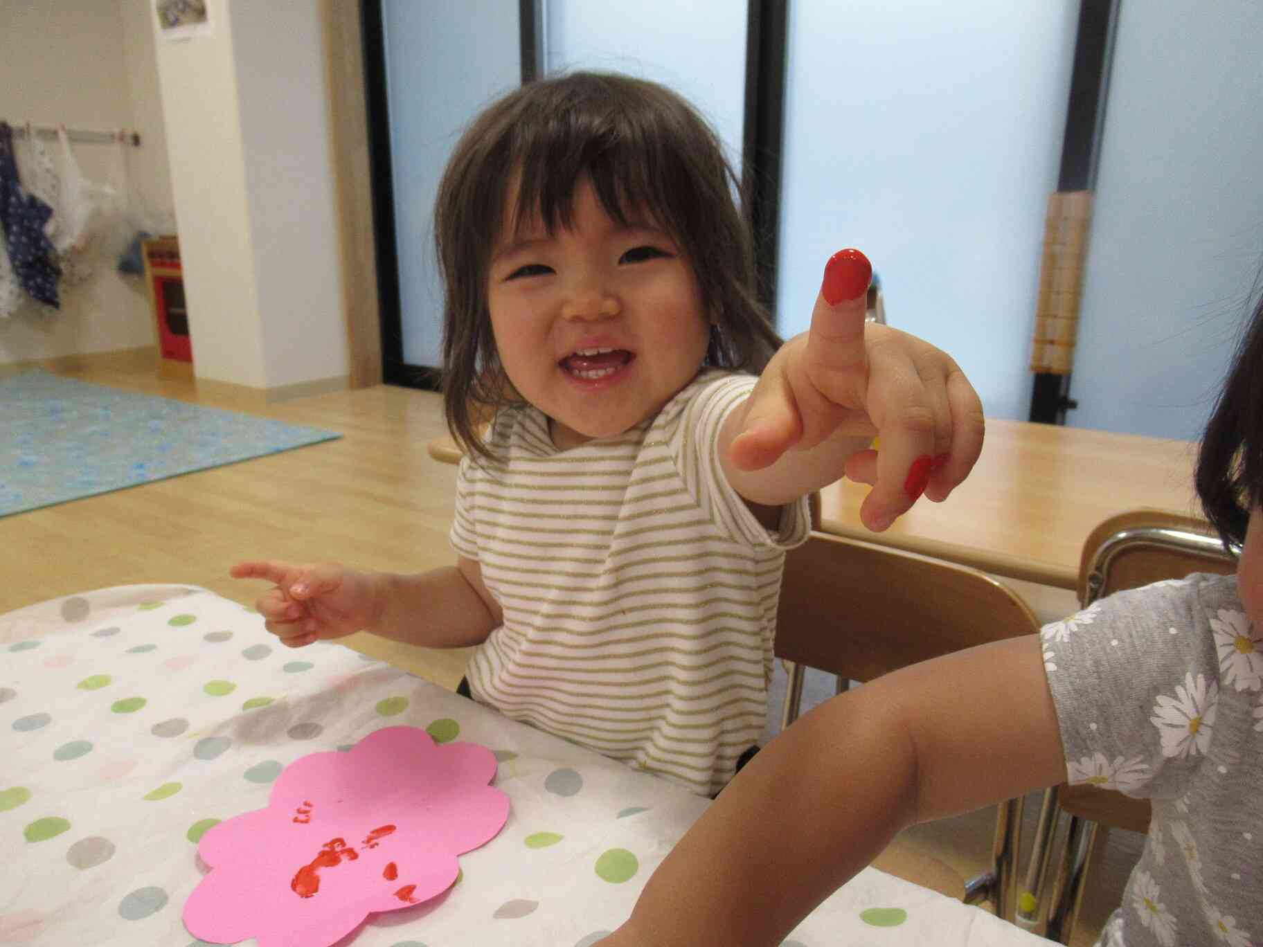 製作の様子（あじさい）