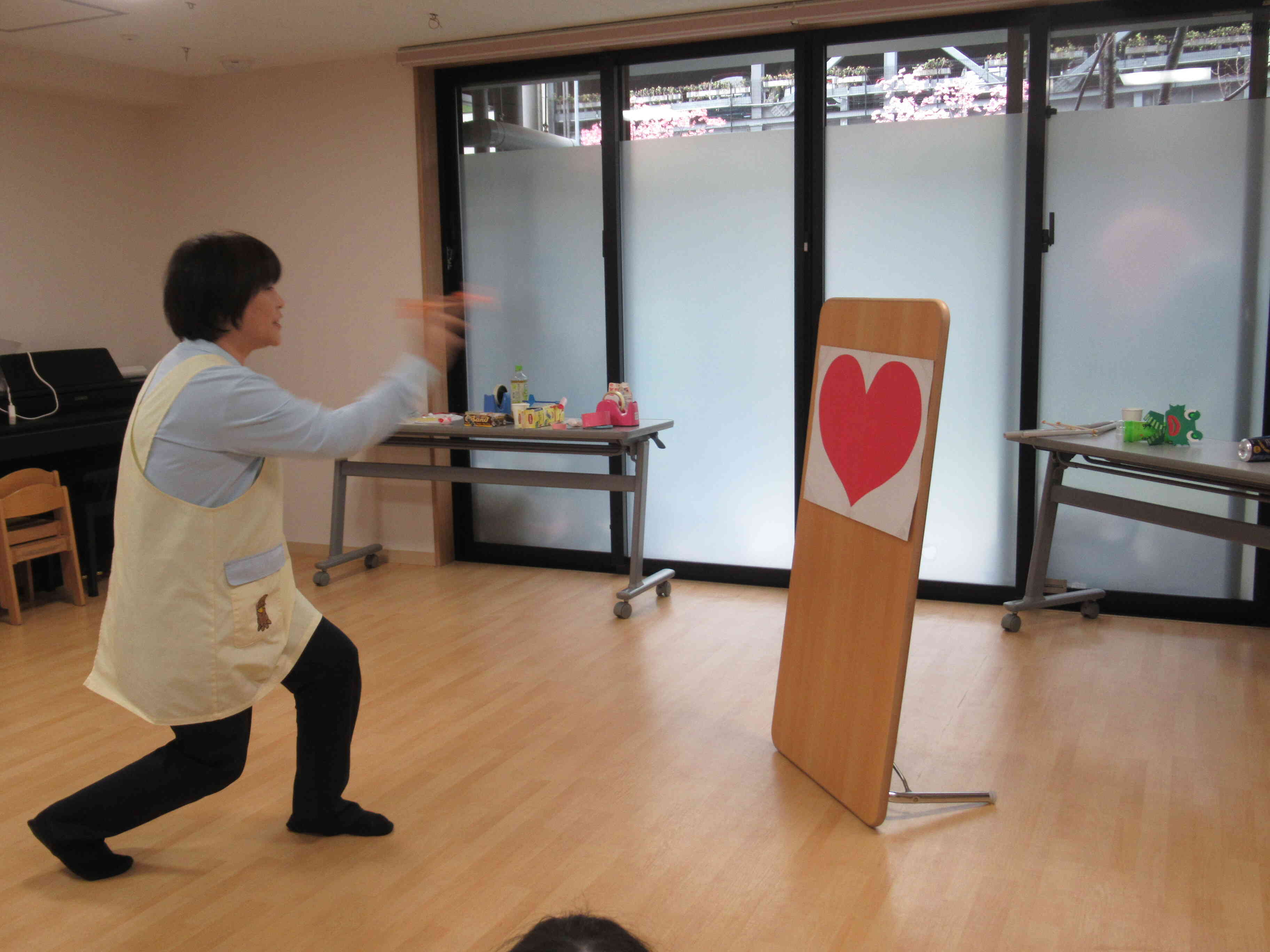 園長先生も的当てに挑戦！