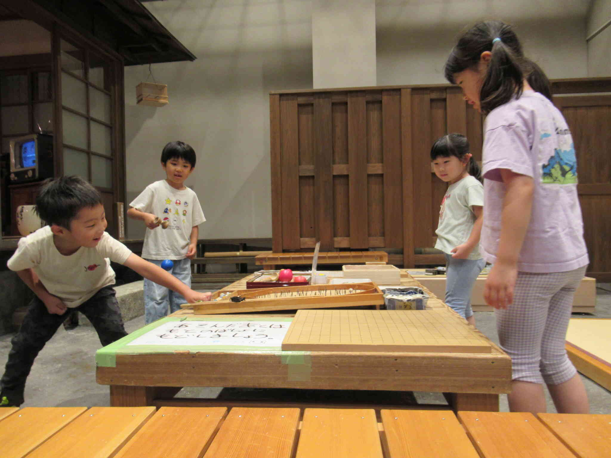 昔の玩具で遊んだよ