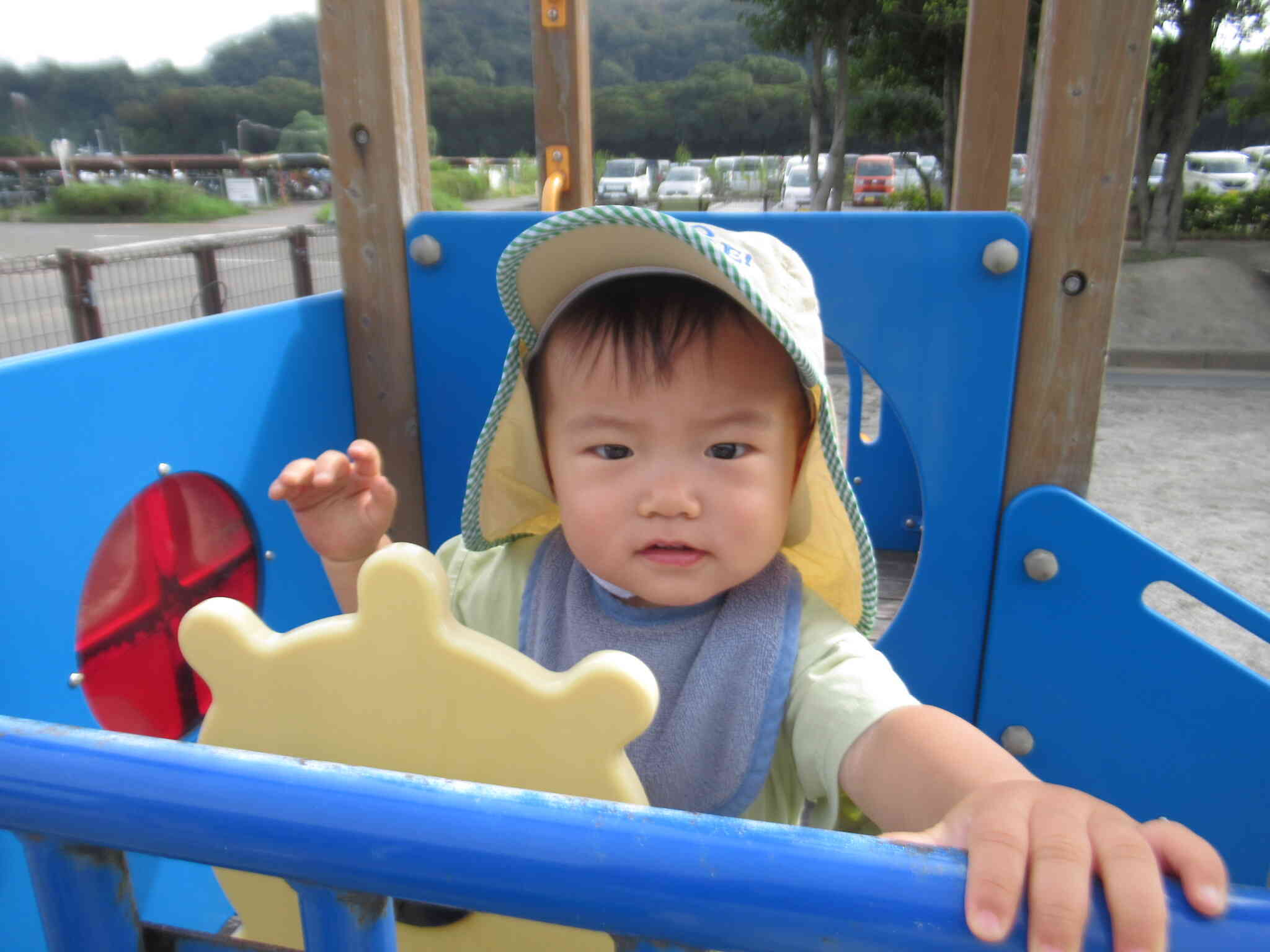 園庭探索 すみれ組(0歳児)