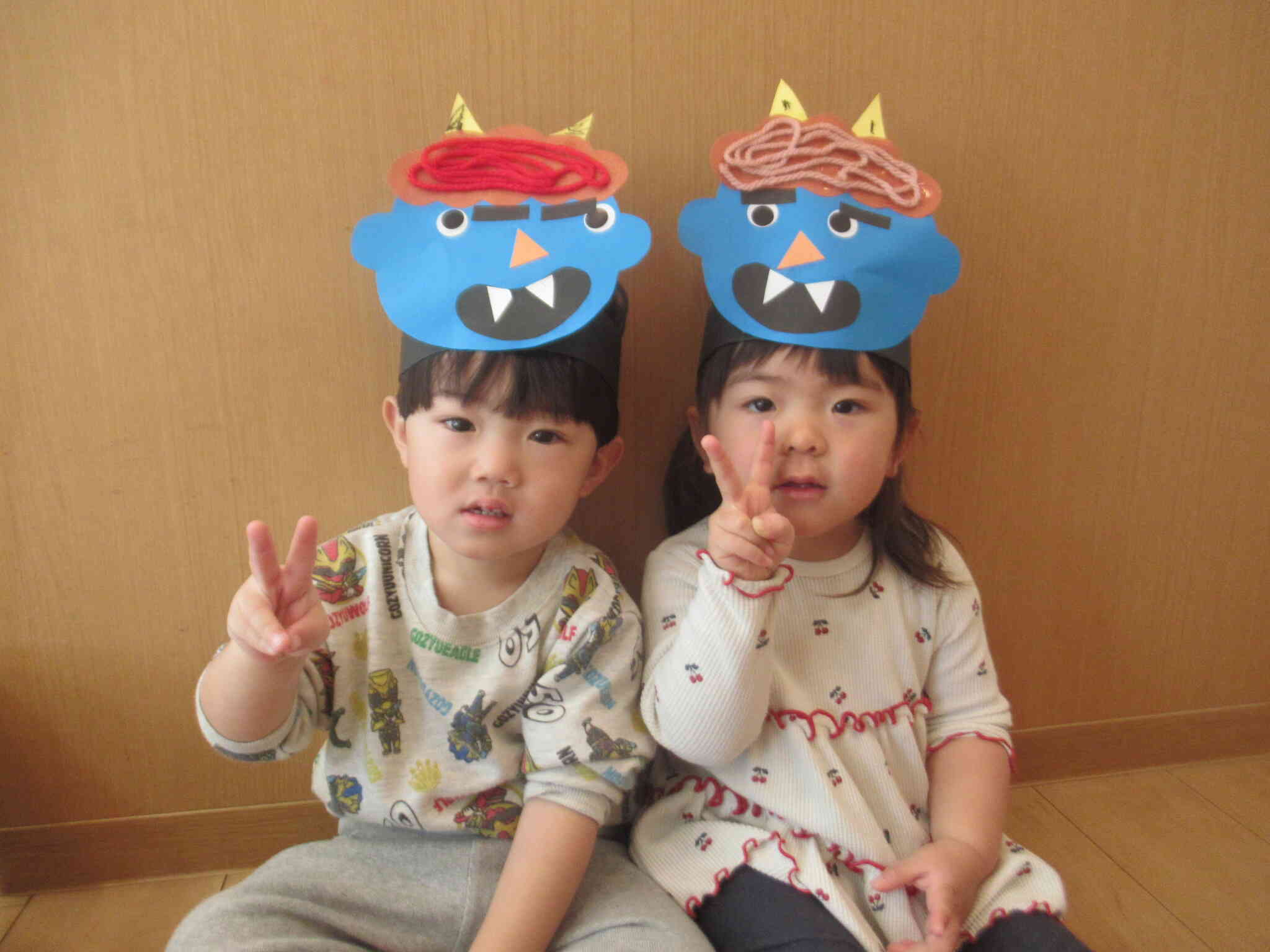 鬼のお面完成☆