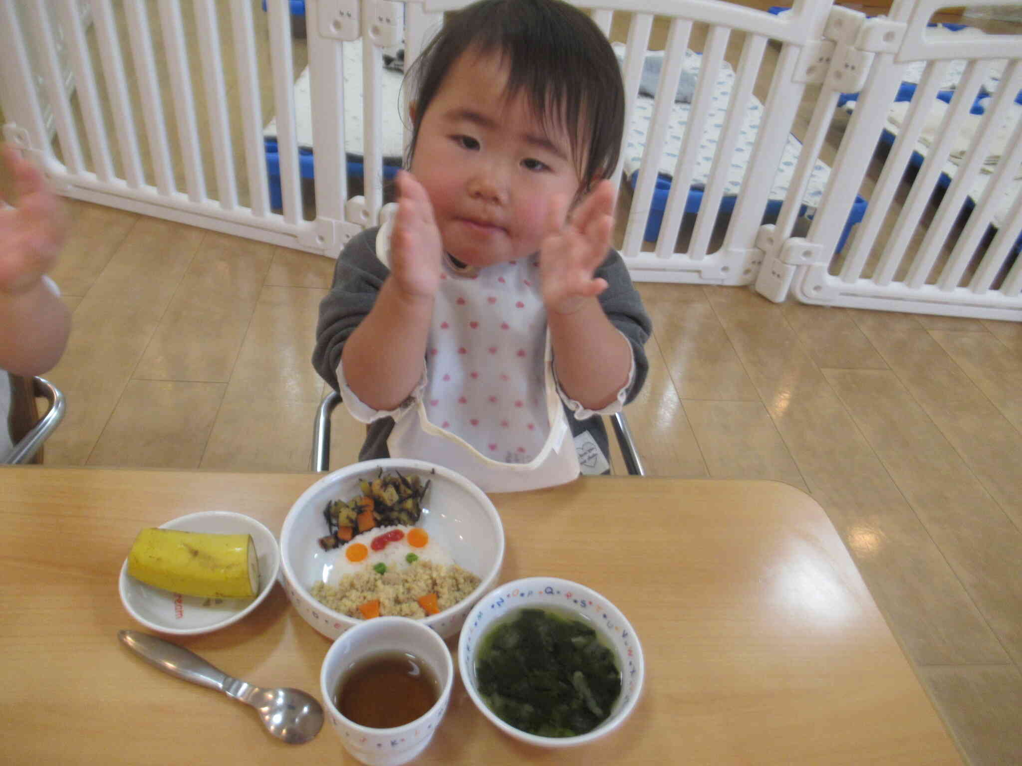 鬼のお顔の給食です♪