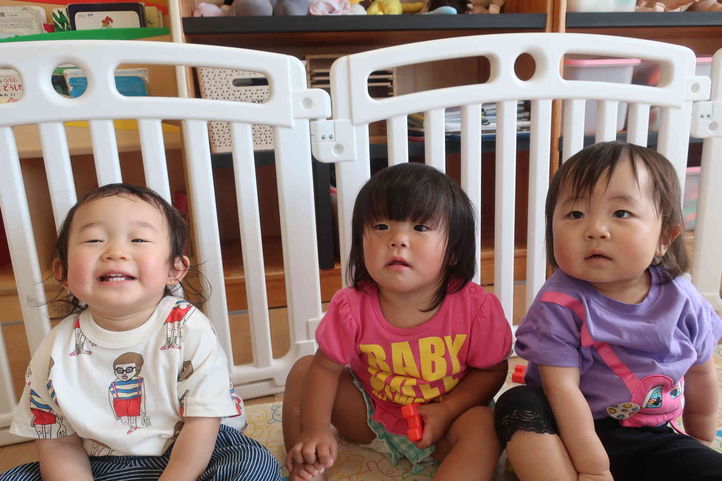 みんなで何して遊ぶのかな？たんぽぽ１組（１歳児）
