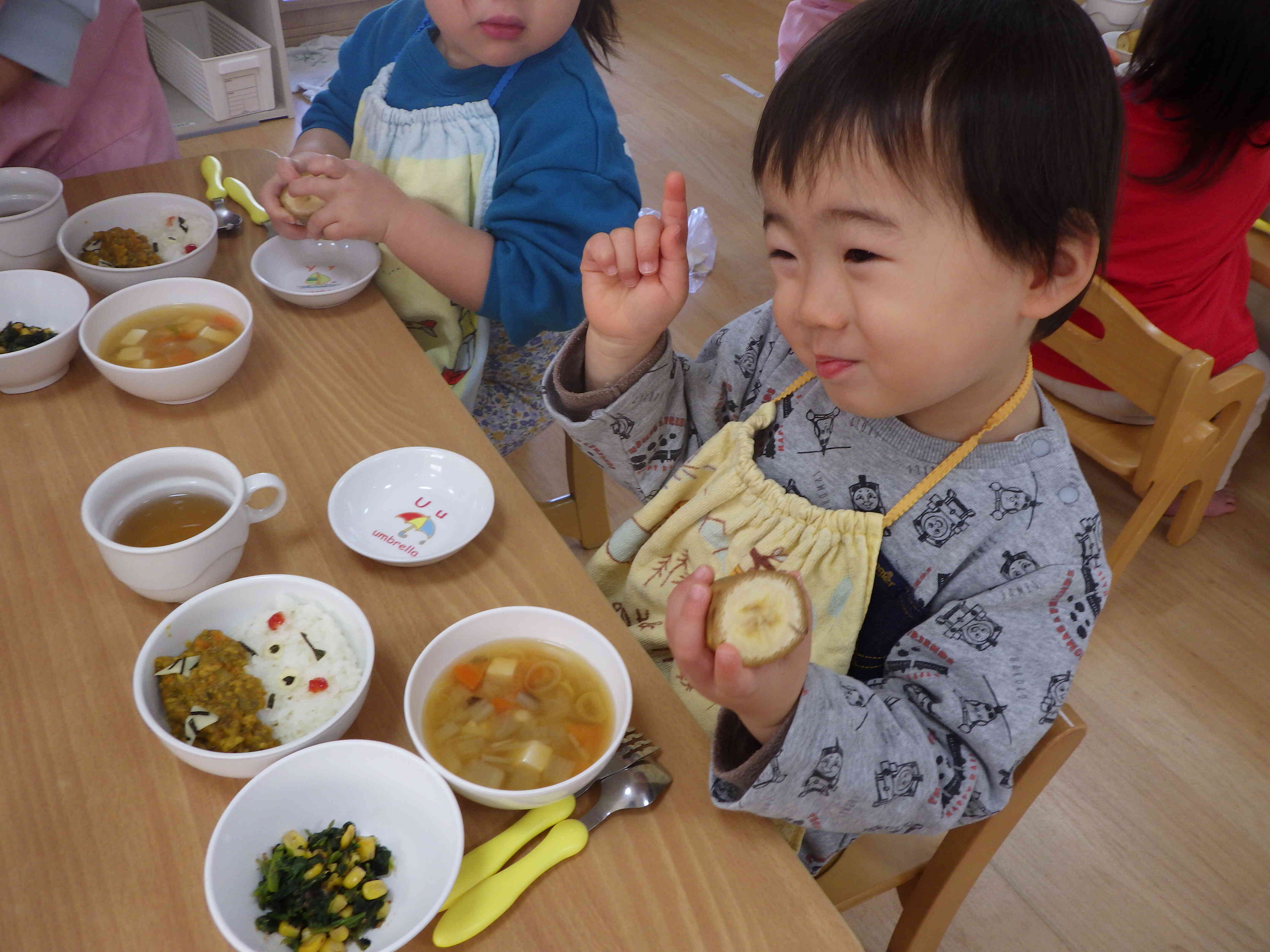 お給食は節分カレーライス！