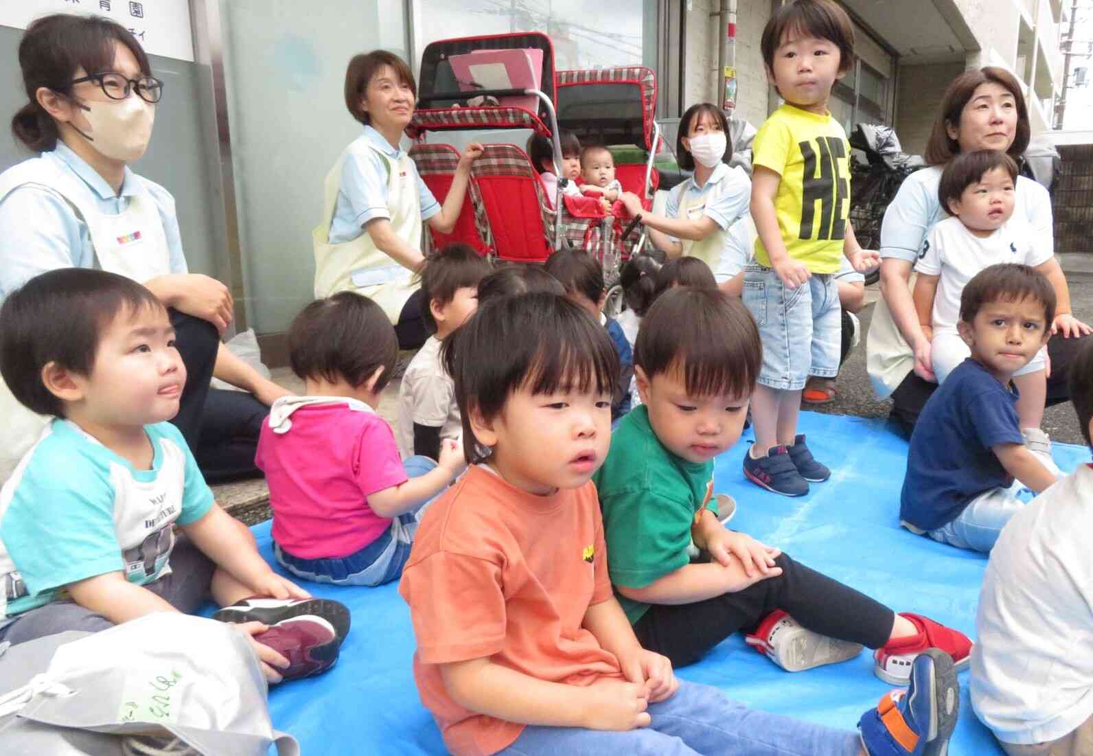 消防車が来たよ！！（10月避難訓練）