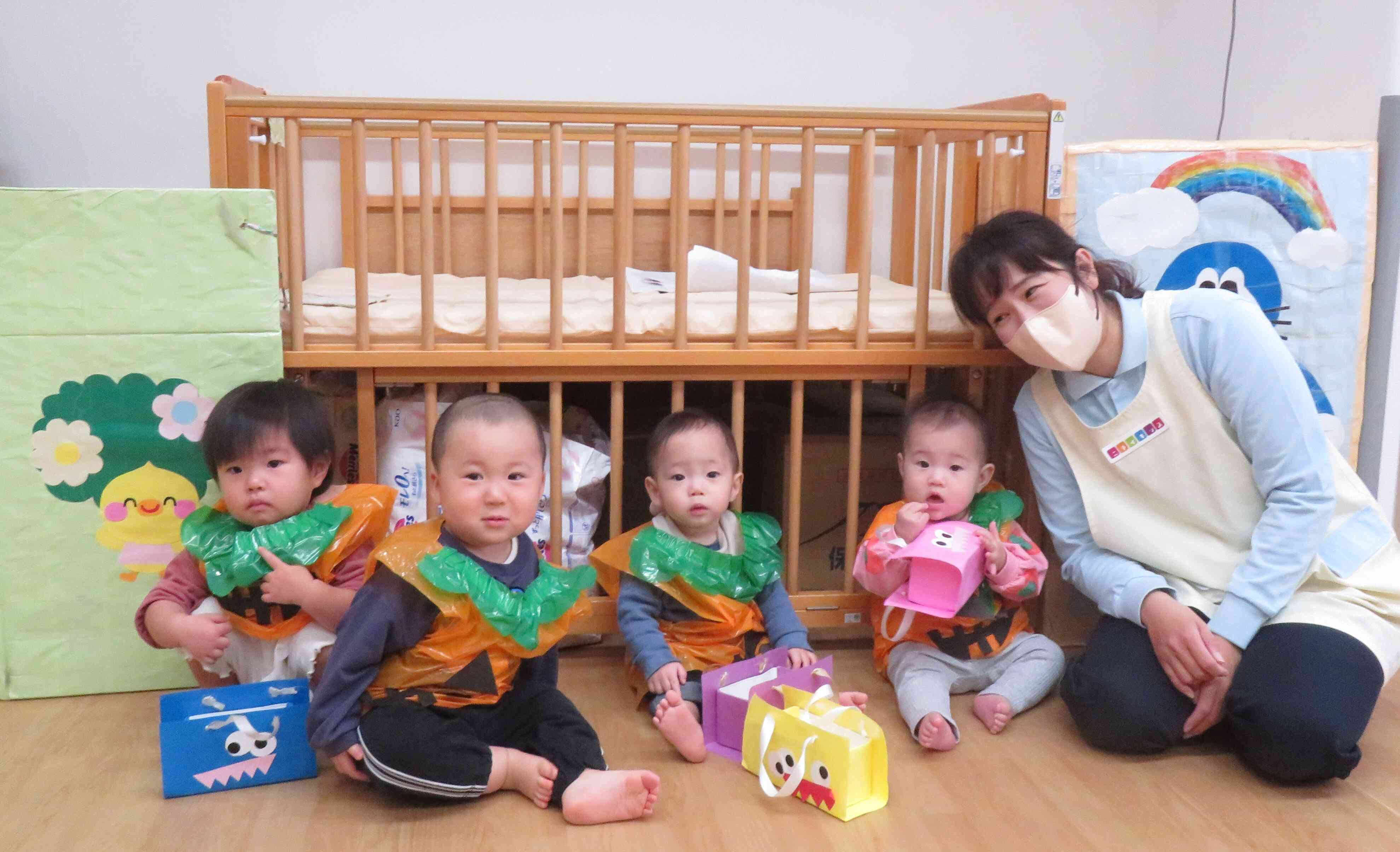 かぼちゃの衣装よく似合ってるね！