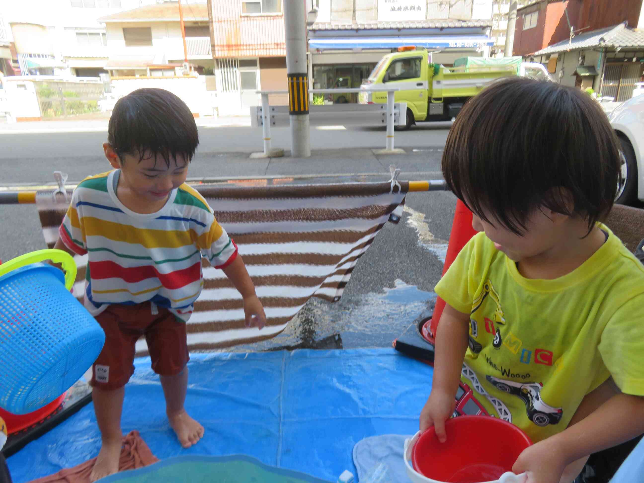 最後の水かけバトルです・・・！！