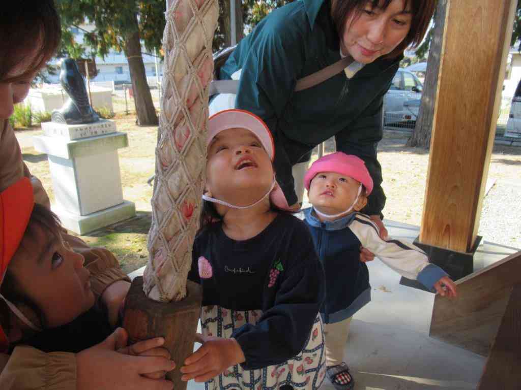 みんなで鈴を鳴らしたよ。