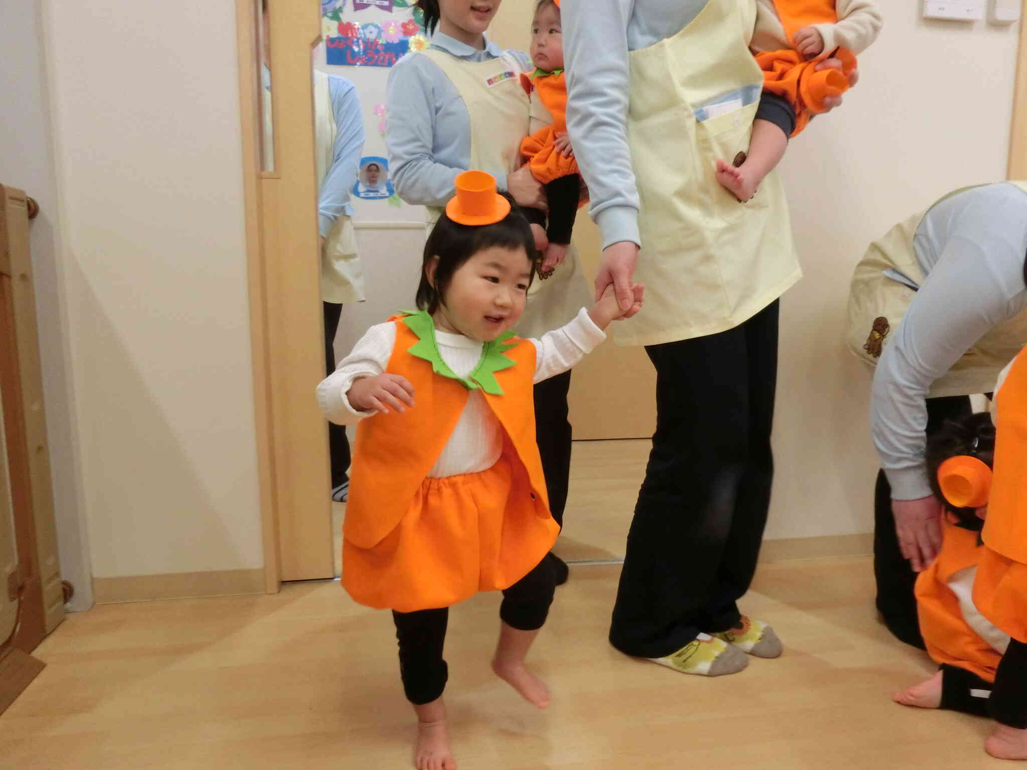 遊戯会 ひよこ 帽子 保育園 ひよこ組 生活発表会 きのかわ保育園