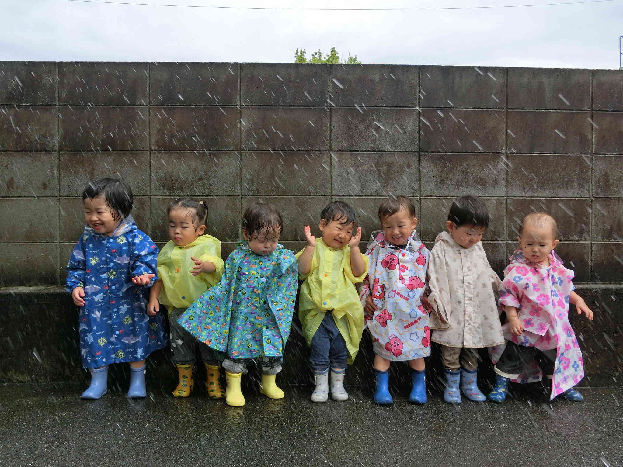 雨が降ってきたよ♡