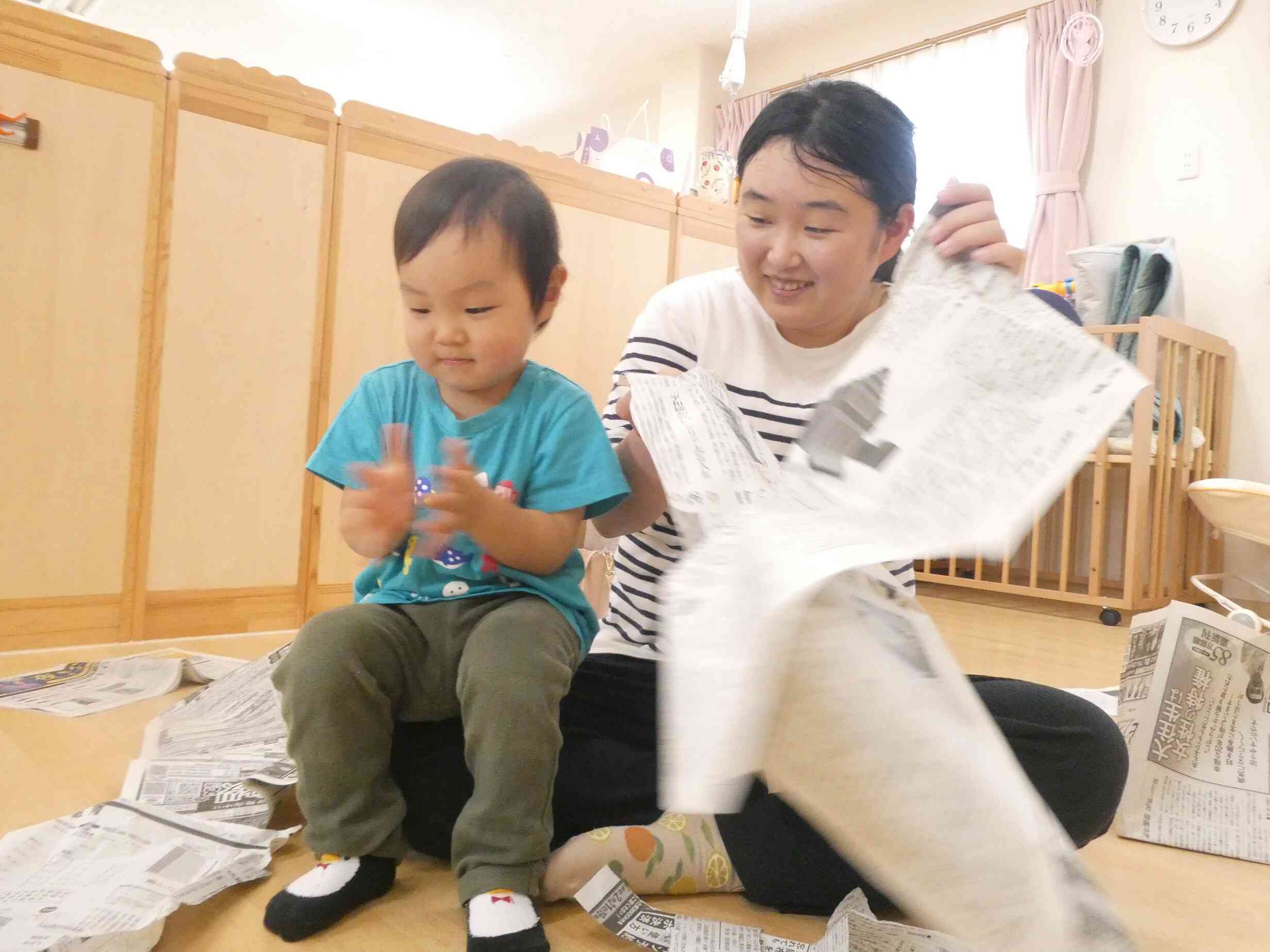 ママ、ビリビリ上手だねっ