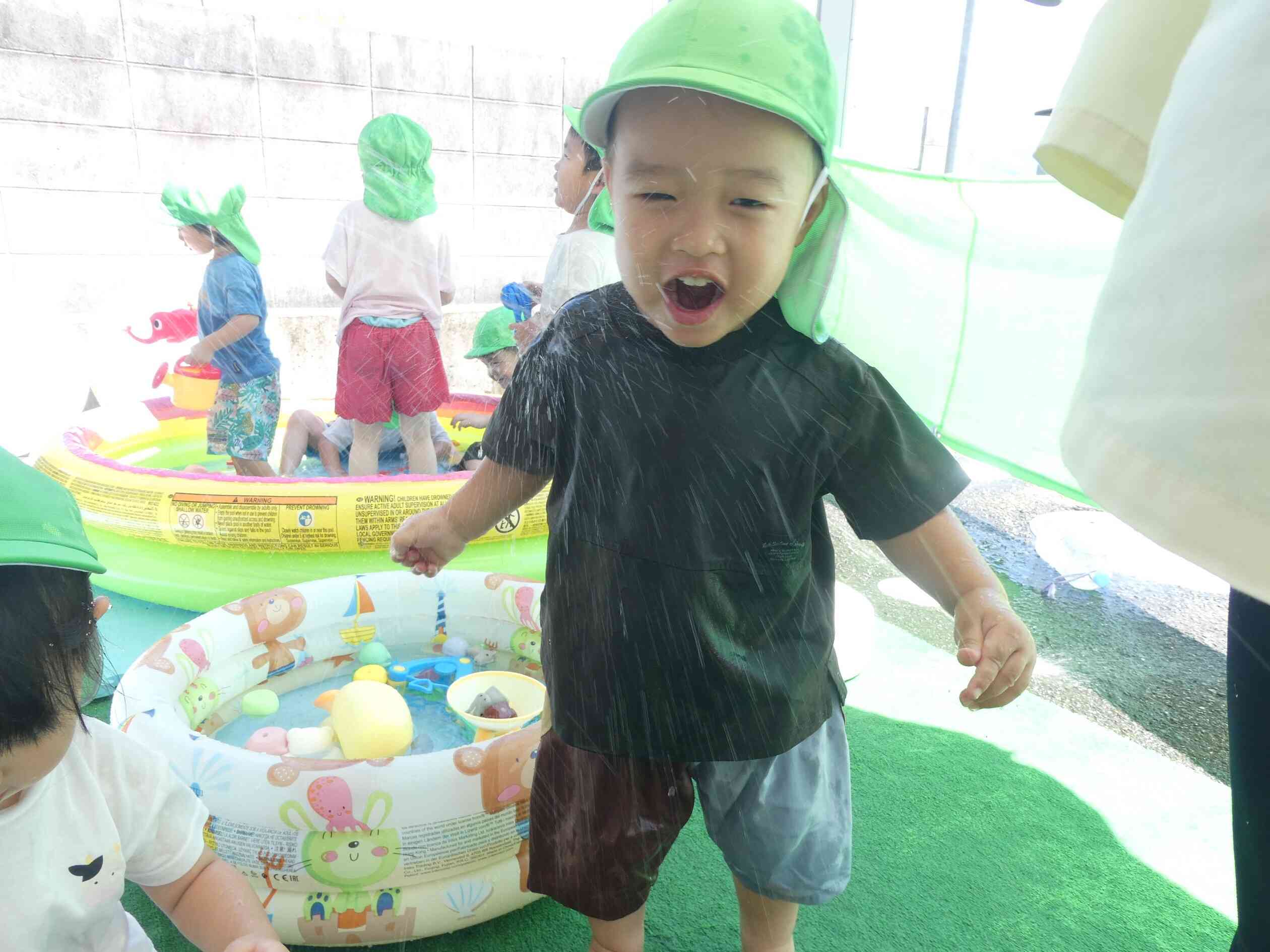 水が降ってきたよー！！