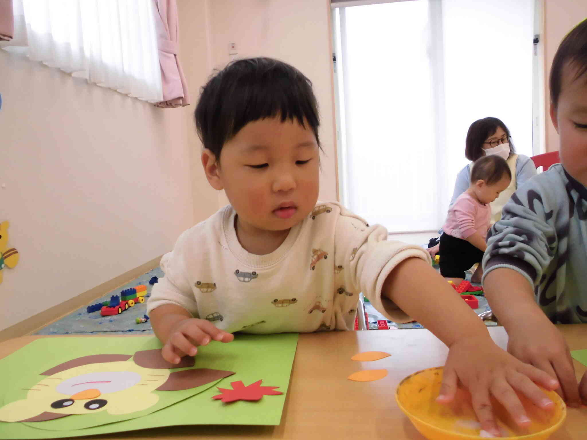 糊を手に取って♪