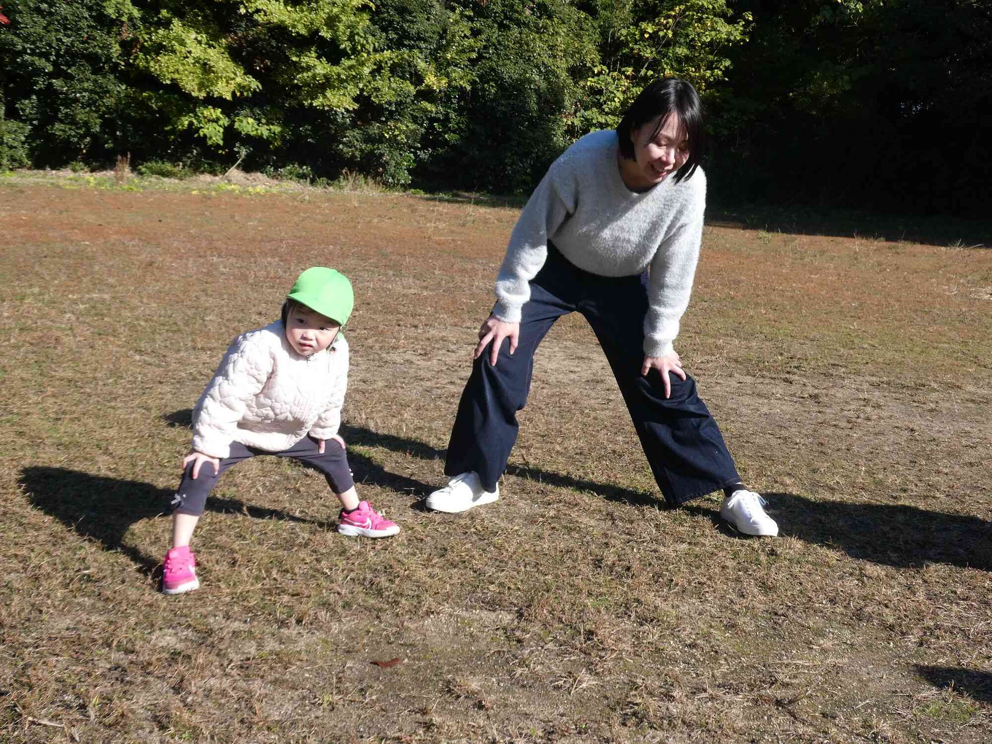 準備体操しっかりと！