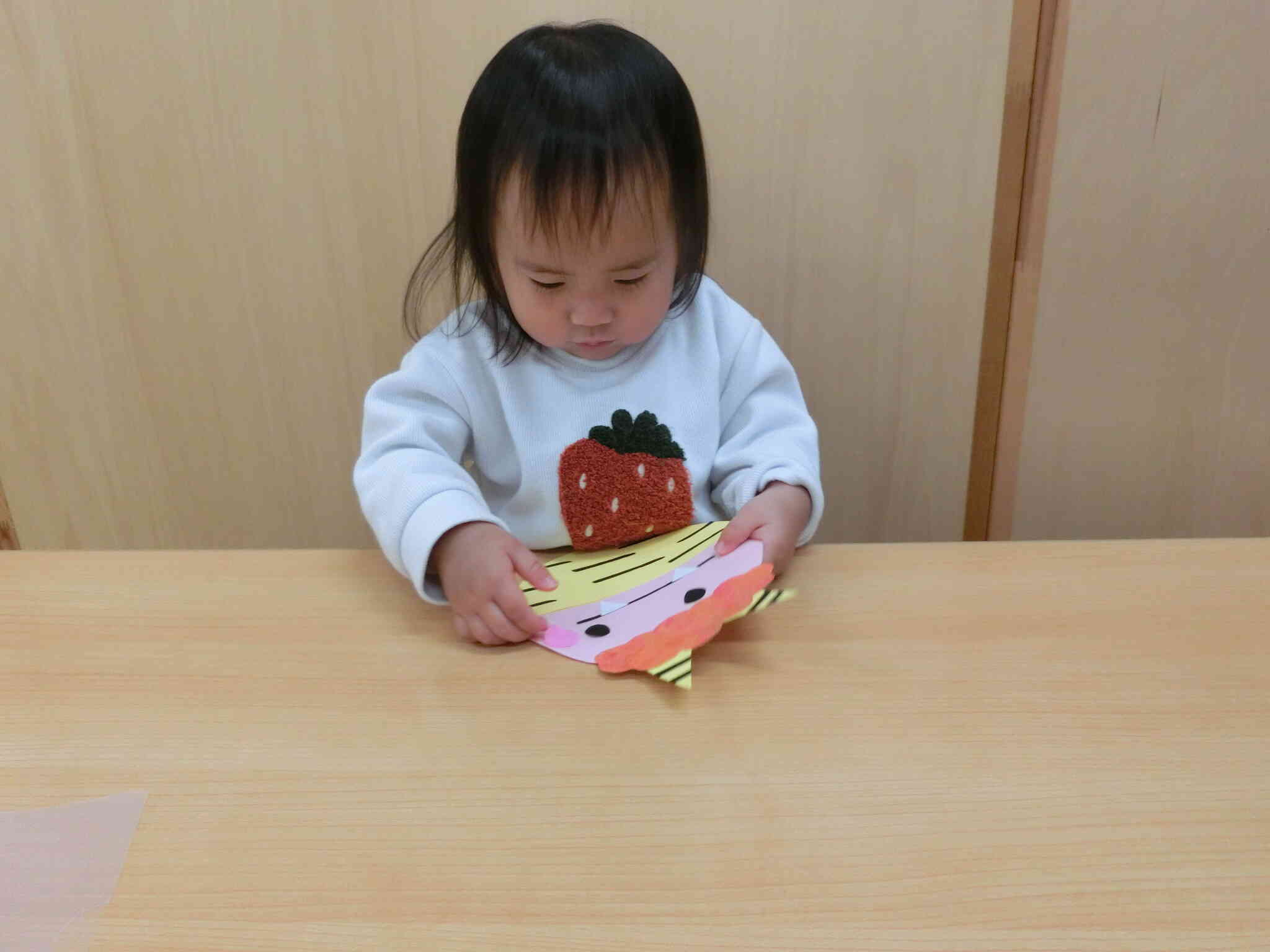 お面の出来上がりー！