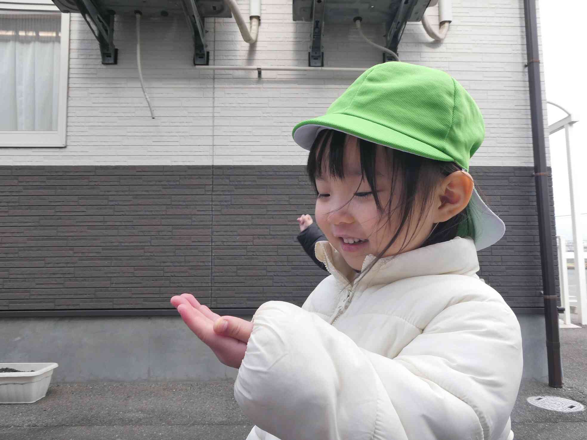 雪だ！かわいいね♡