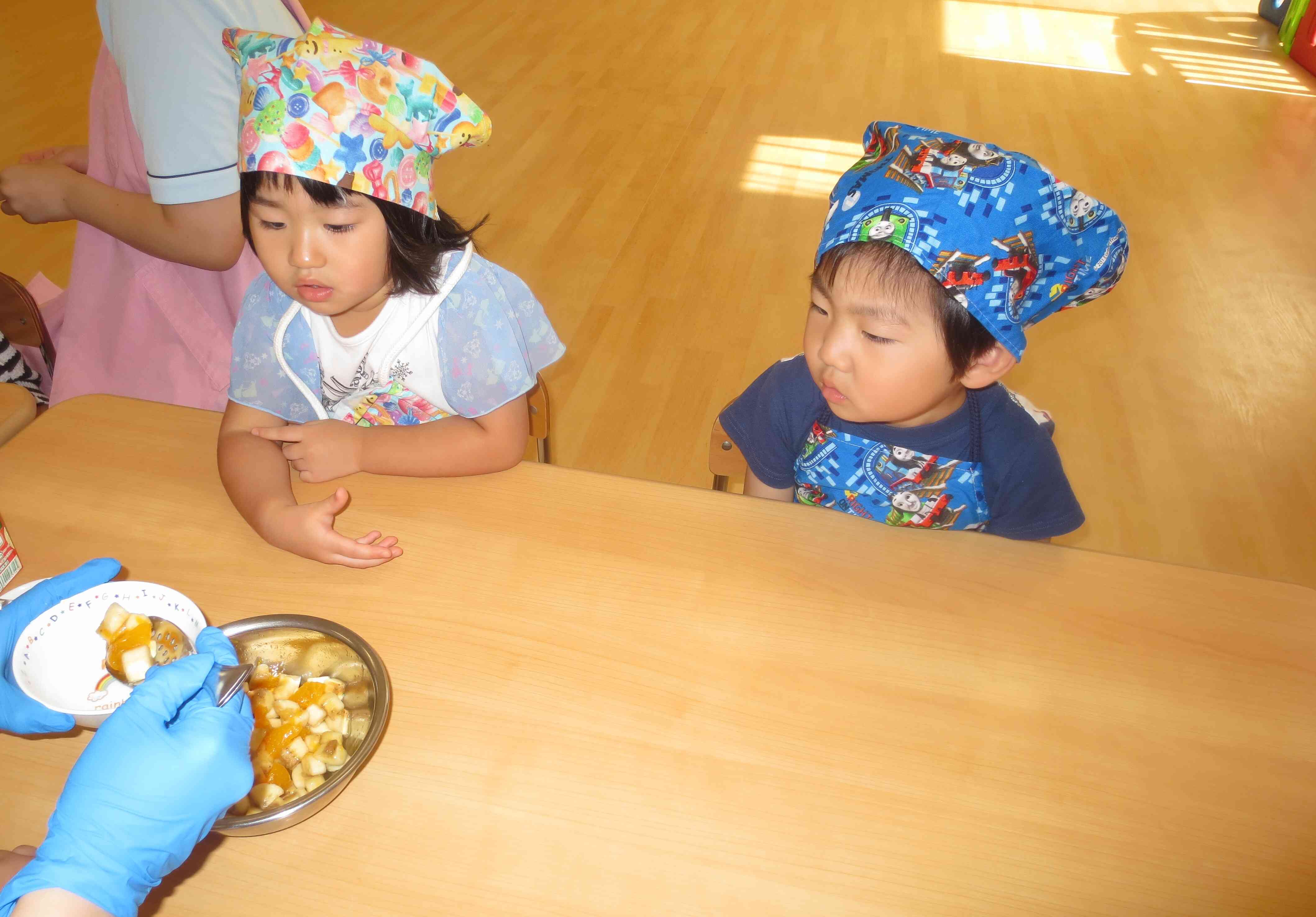 8月の食育　フルーツポンチを作ったよ♪