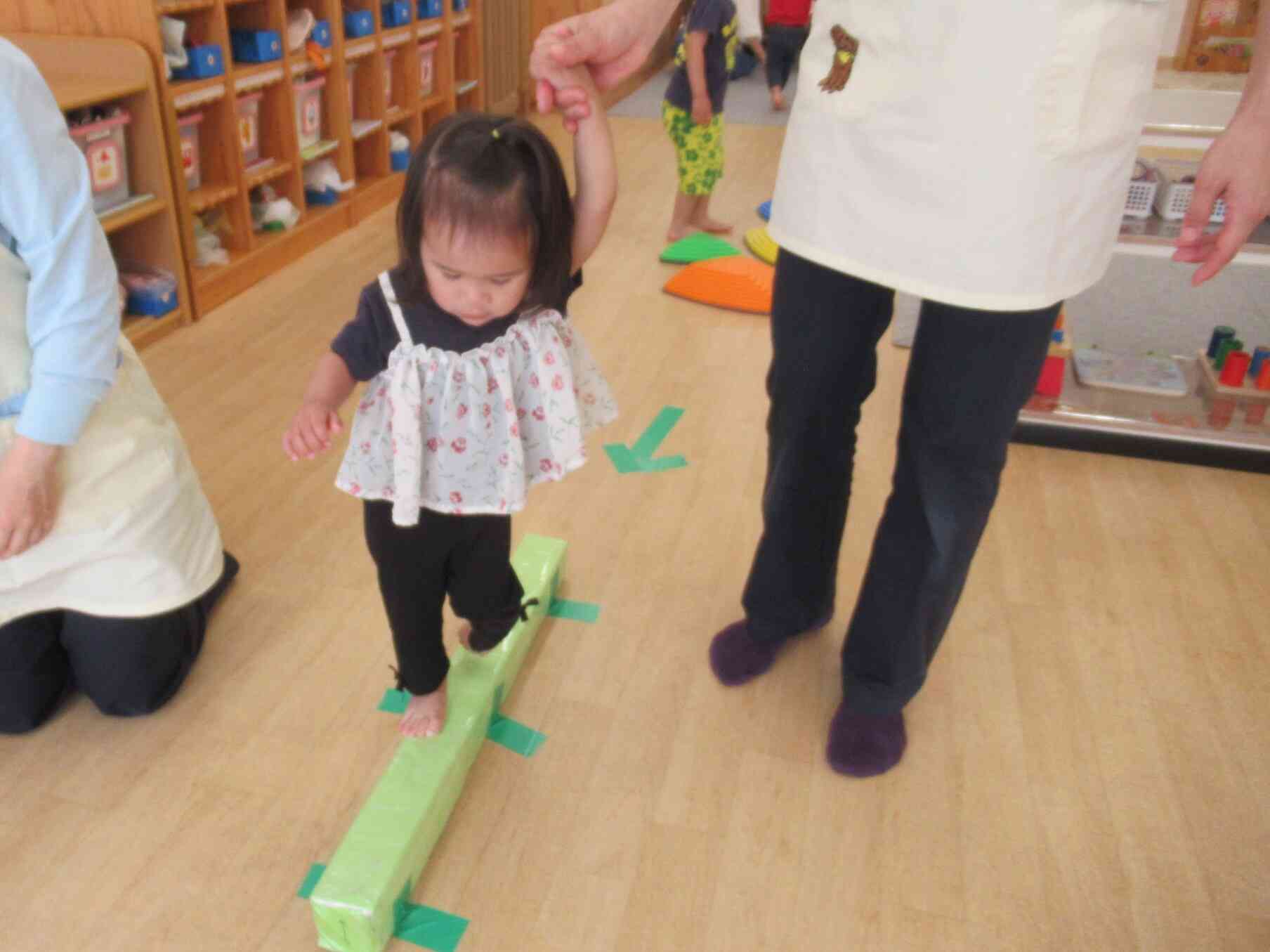 「一本橋、じょうずに渡れたね！」