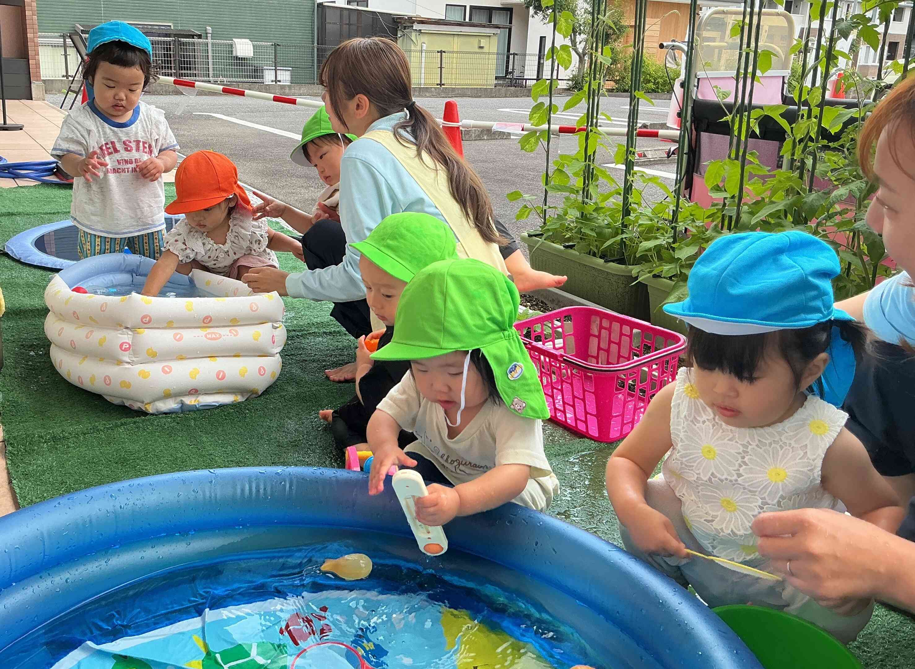 水あそびが始まりました!!